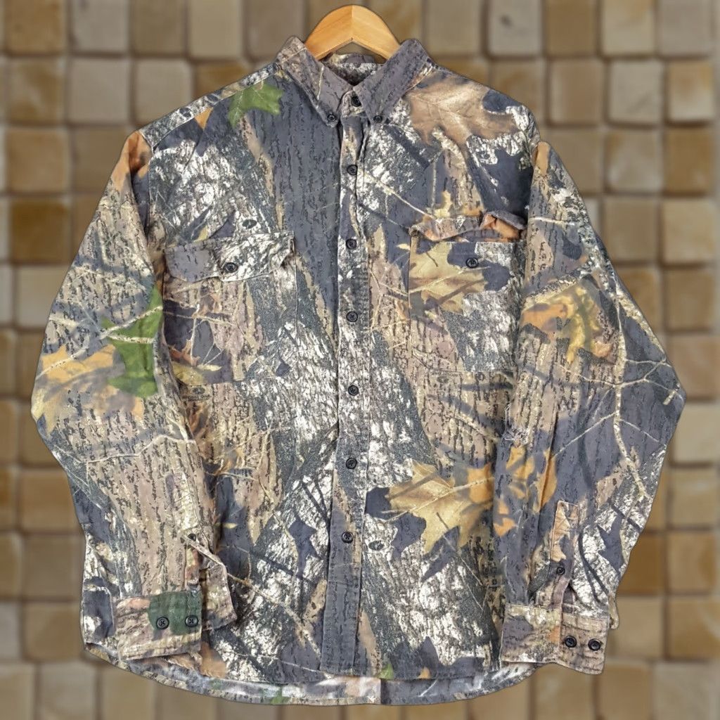 Vintage VINTAGE Field Staff Camouflage Shirt Men's XL Long Sleeve Casual Hunting 90s 00s Y2K Size US XL / EU 56 / 4 - 1 Thumbnail