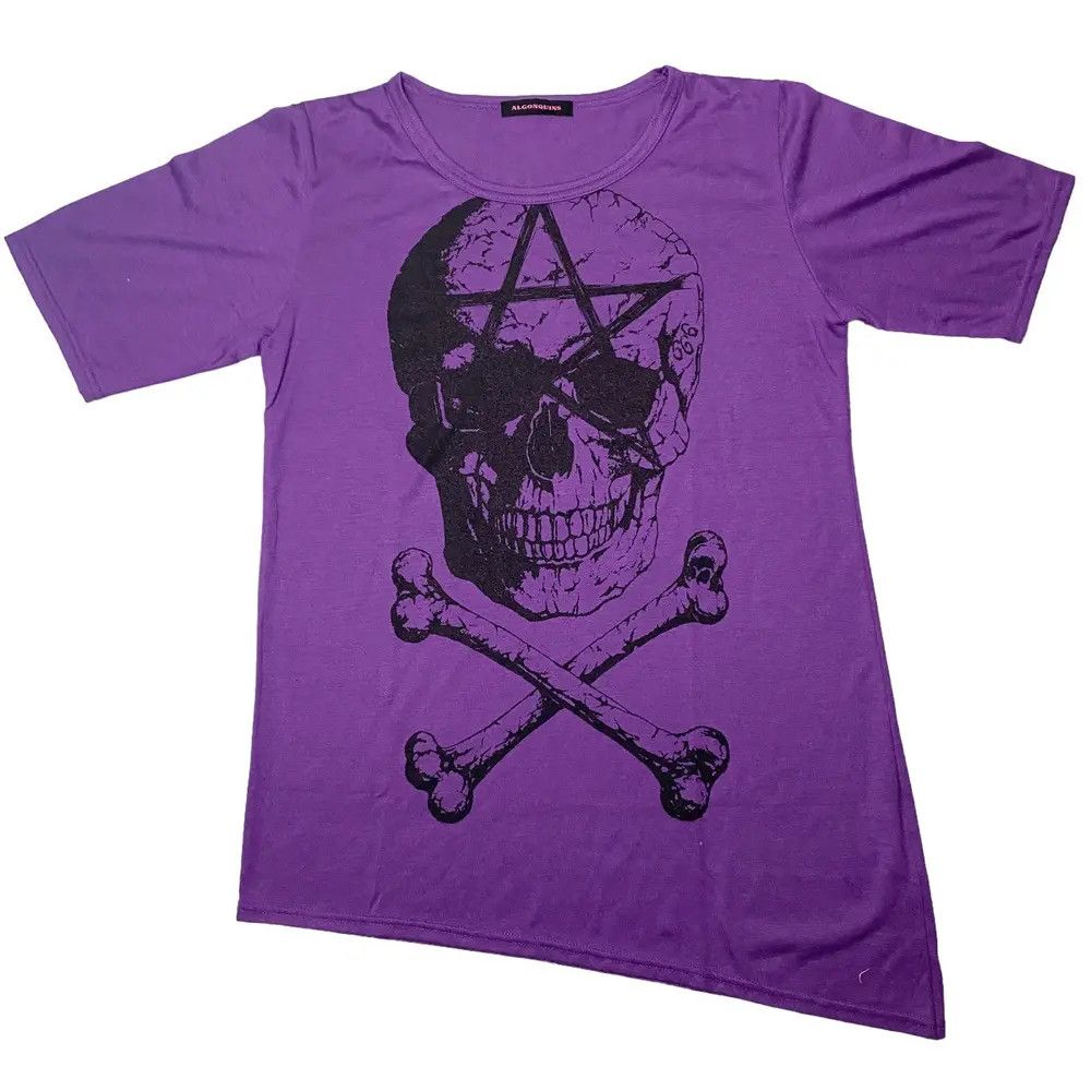 2000's Algonquins Skull Asymetrical Shirt