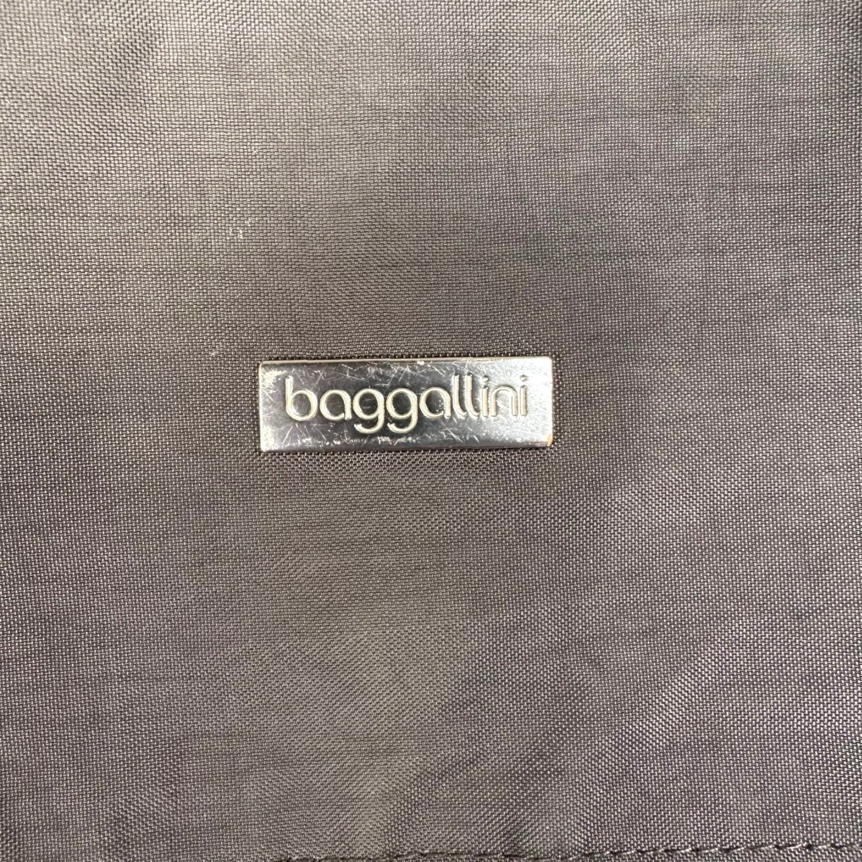 Vintage Baggallini Crossbody Bag Charcoal Gray Nylon Pink Lining Travel Adjustable Strap Medium Women Size ONE SIZE - 5 Thumbnail