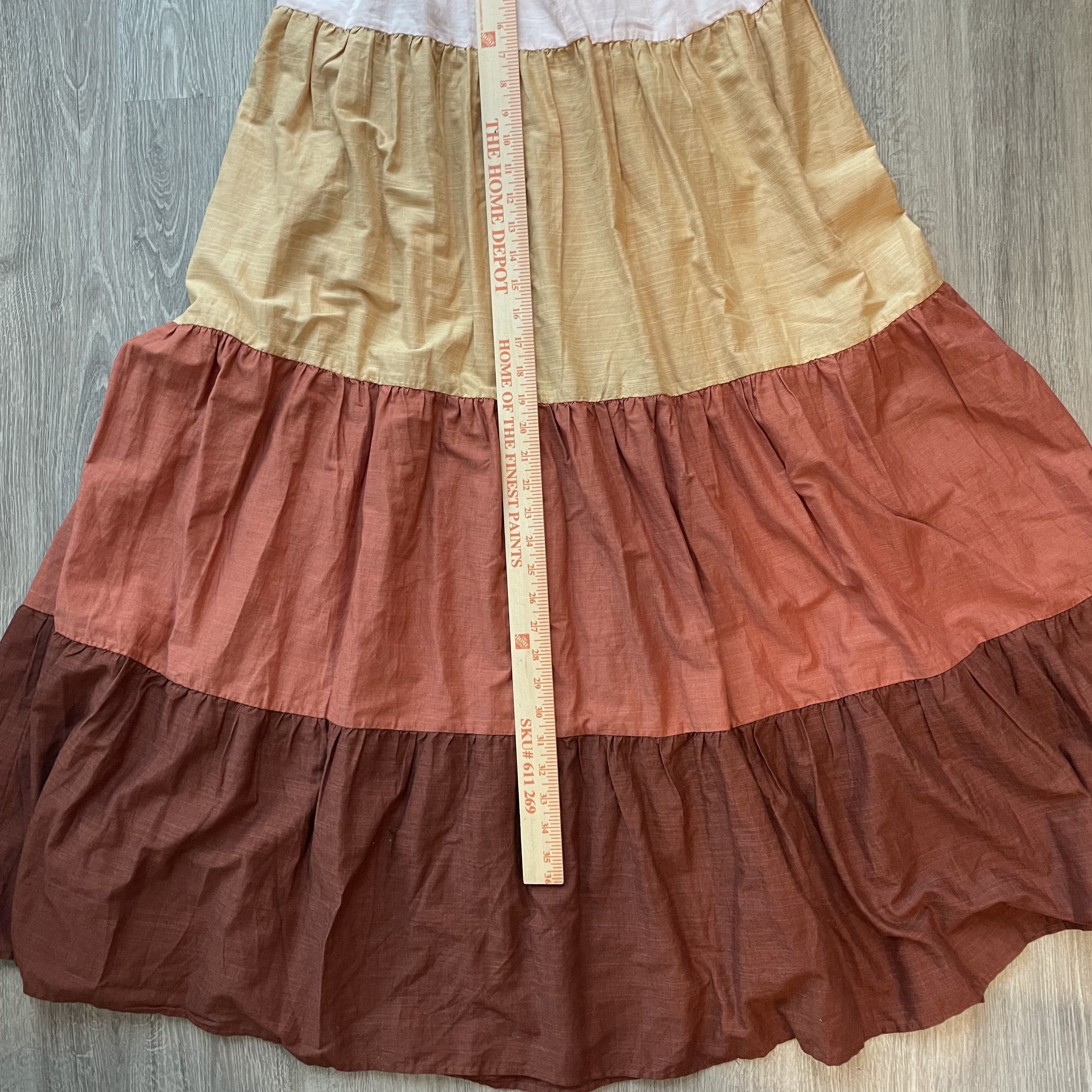 Anthropologie Anthropologie Tiered Colorblock Maxi Dress Pink Brown M Size M / US 6-8 / IT 42-44 - 10 Thumbnail