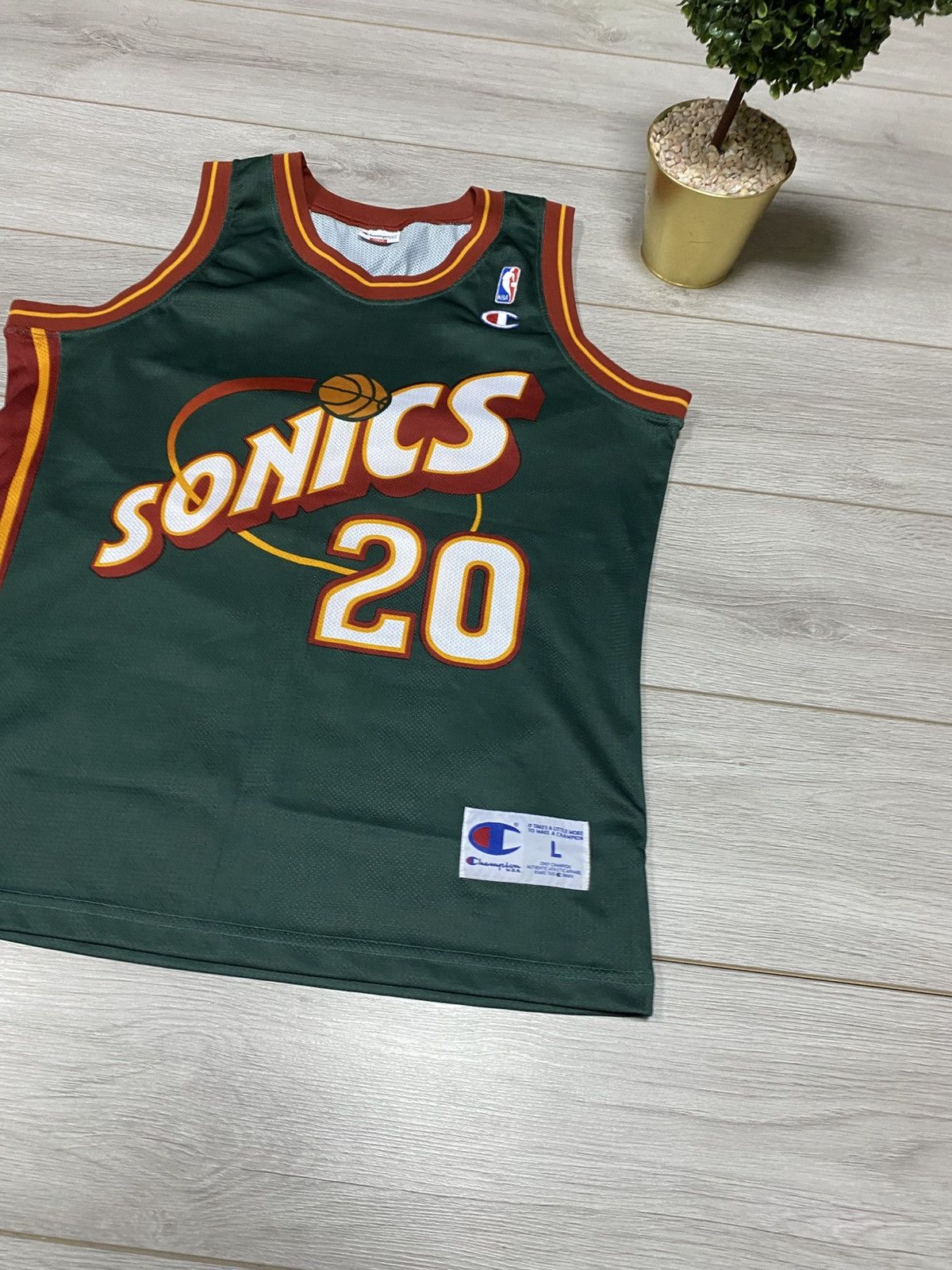 Champion Champion NBA Gary Payton Sonics vest Jersey Size US L / EU 52-54 / 3 - 3 Thumbnail