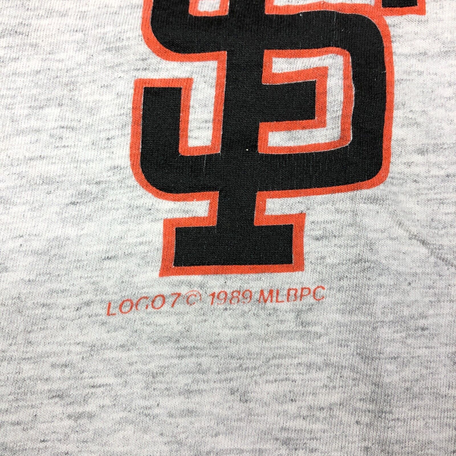 MLB × Vintage Vintage 1989 Logo 7 San Fran Giants Spellout Logo Grey Tee Size US L / EU 52-54 / 3 - 3 Thumbnail