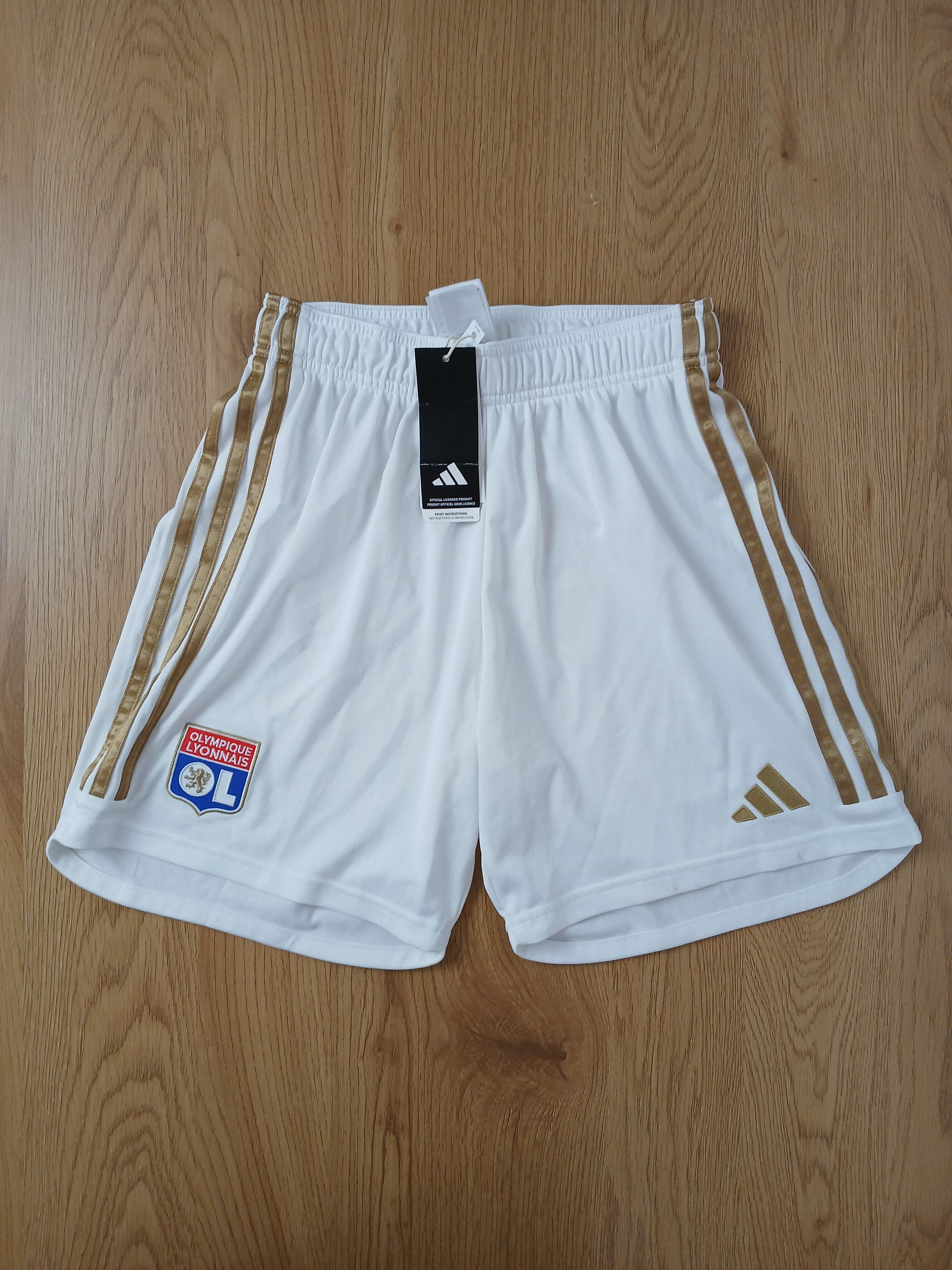 Adidas New Olympique Lyonnais Lyon Football Shorts size S Size US 28 / EU 44 - 1 Thumbnail