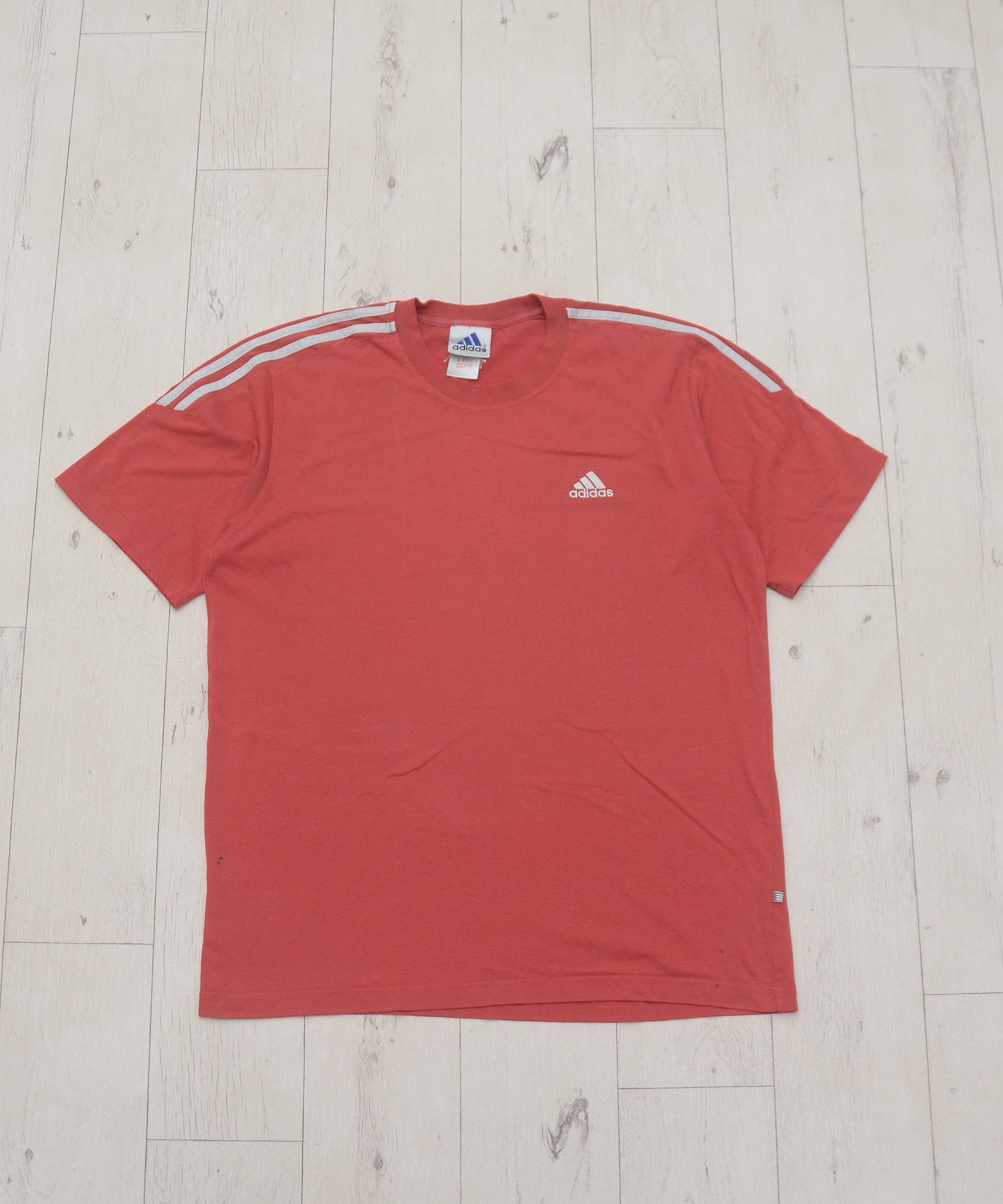 Adidas × Vintage ⛽️ ADIDAS 90’s 3 STRIPES RETRO TEE Y2K Red T-shirt Size US L / EU 52-54 / 3 - 1 Thumbnail