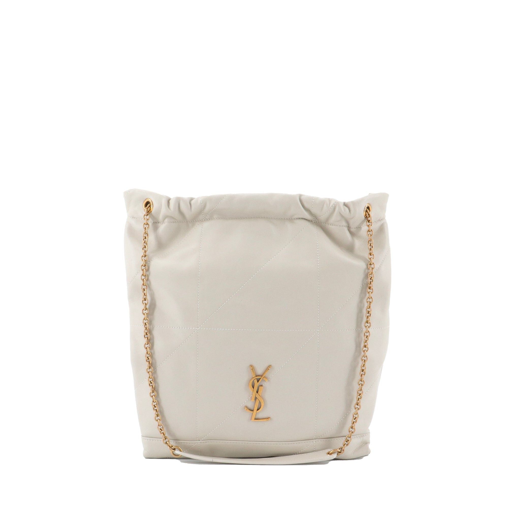 Saint Laurent Paris SAINT LAURENT - Jamie Pochon Saint Laurent shoulder bag in off-white leather Size ONE SIZE - 1 Thumbnail