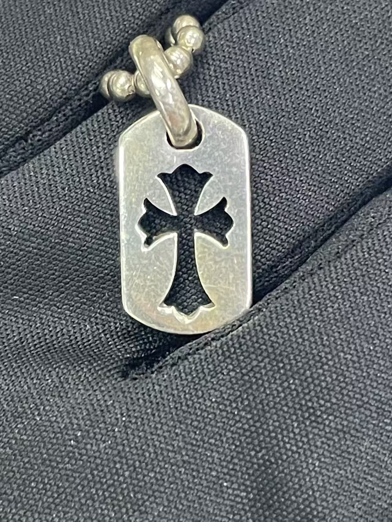 Chrome Hearts Chrome Hearts Silver Cross Dog Tag Necklace 75cm Size ONE SIZE - 6 Thumbnail