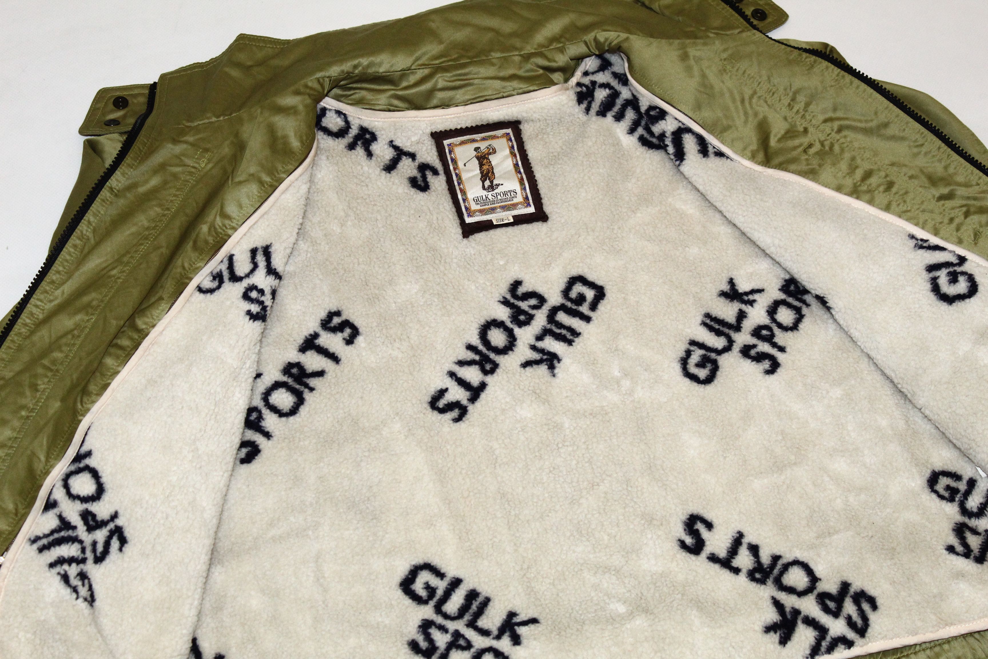 Japanese Brand VTG💥 GULK SPORTS Sheepskin removable lining satin jacket Size US L / EU 52-54 / 3 - 12 Thumbnail