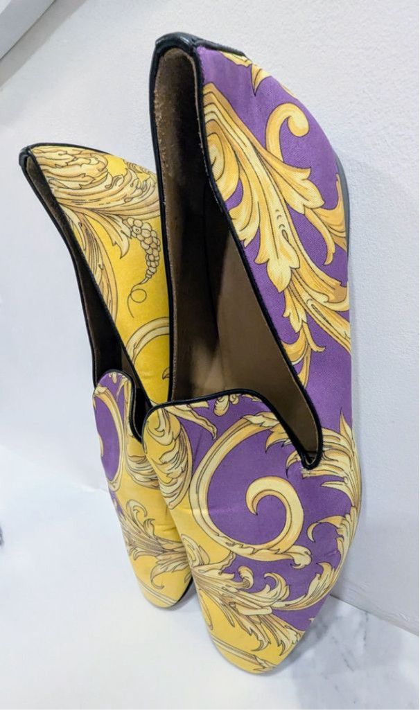 Versace Men's Versace Loafers Size 47 Yellow and Purple Size US 14 / EU 47 - 2 Thumbnail