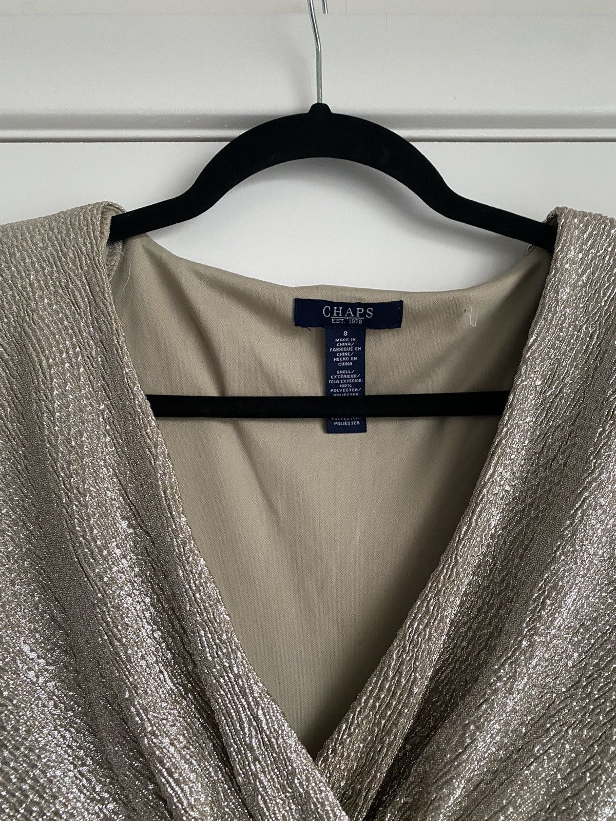 Chaps NWT womens sparkly gold bodycon size8 dressşes Size M / US 6-8 / IT 42-44 - 6 Thumbnail