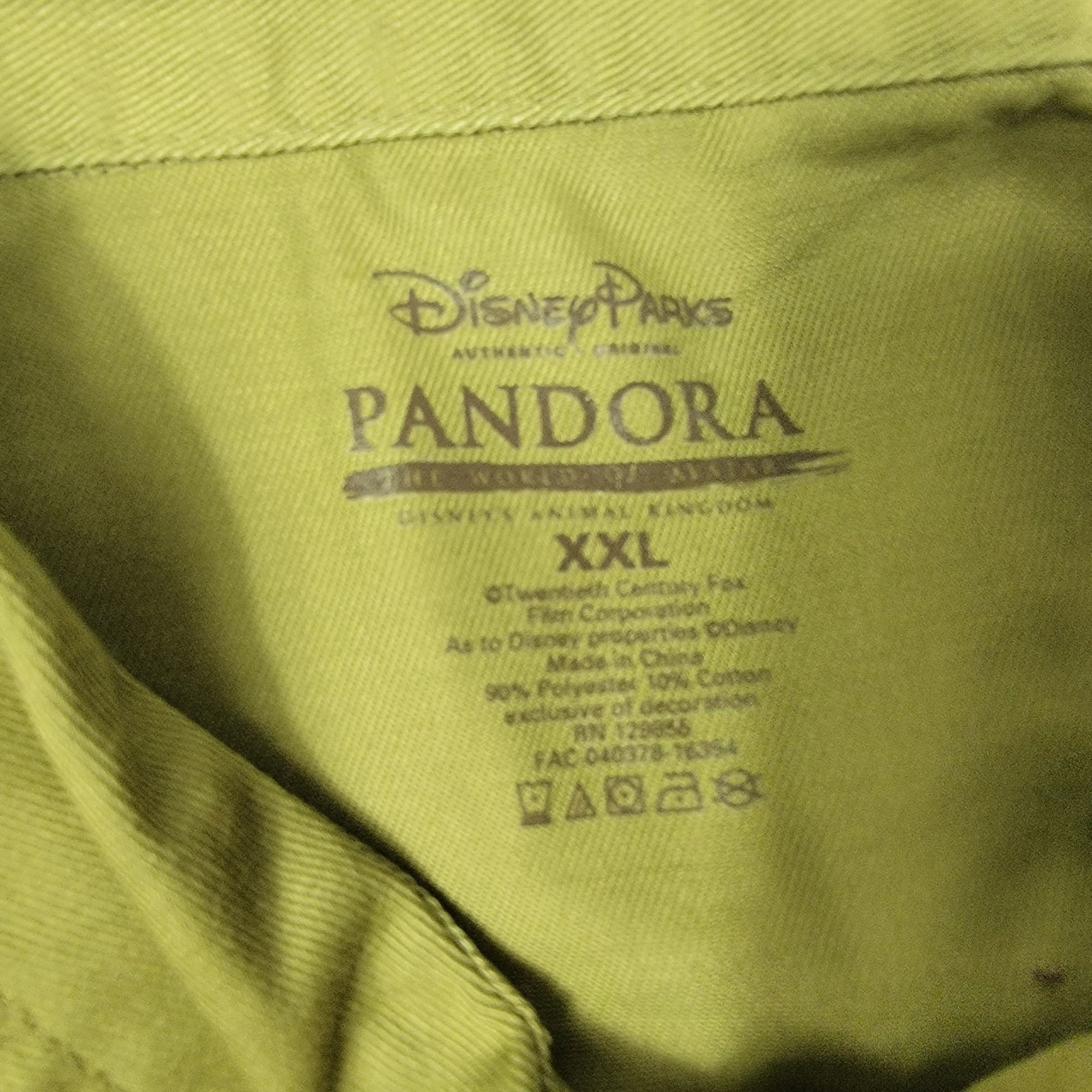 Disney Disney Parks Pandora Mens XXL Green Button Shirt The World O Size US XXL / EU 58 / 5 - 5 Thumbnail