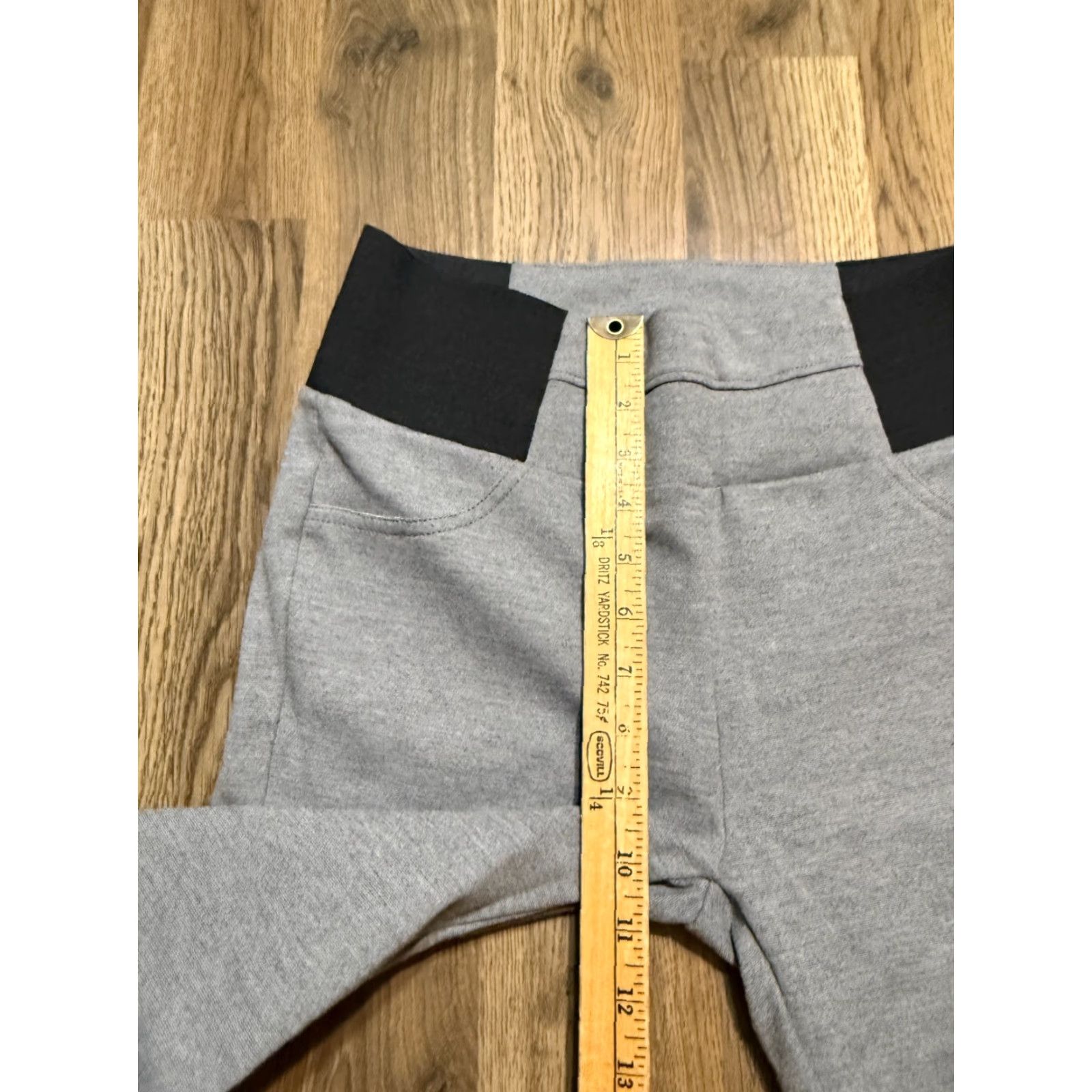Vintage Ci Sono Pants Women Large Pull On Leggings Solid Gray Black Size 36" / US 14 / IT 50 - 7 Thumbnail