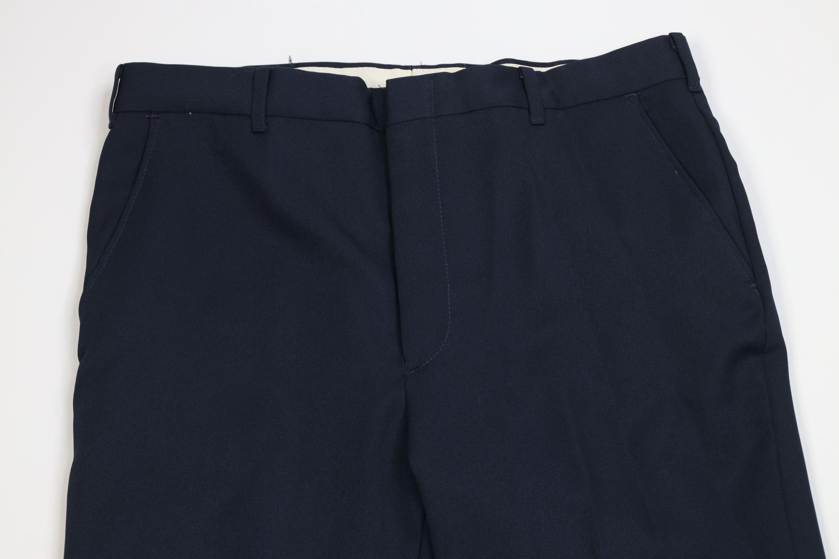 Vintage 70s Streetwear Flared Wide Leg Chino Pants Blue USA