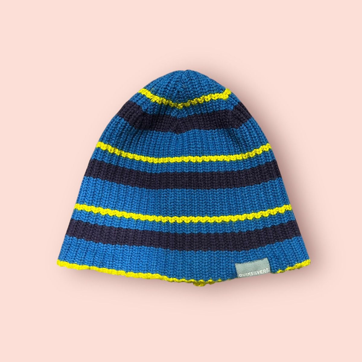 Quiksilver × Vintage VINTAGE QUIKSILVER DOUBLE LAYER STRIPED KNITTED BEANIE Size ONE SIZE - 19 Thumbnail