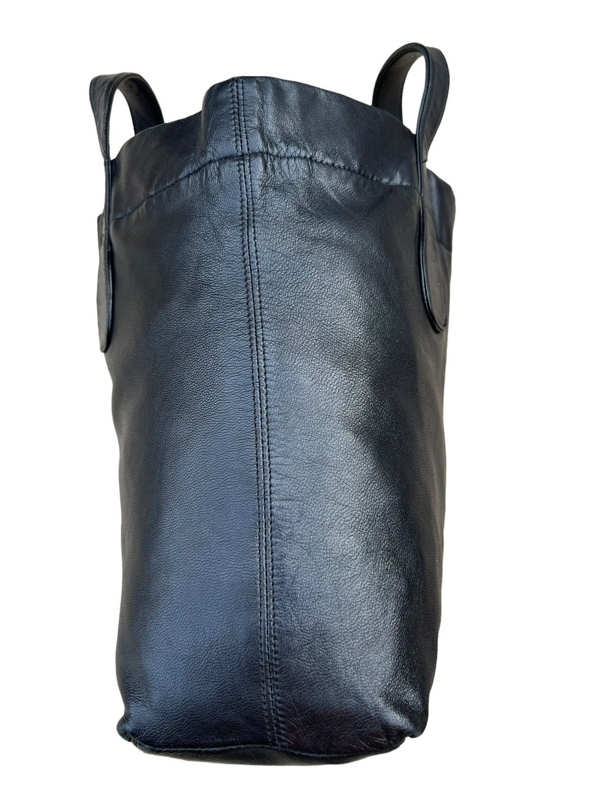 Yohji Yamamoto Yohji Yamamoto Y’s for Living Black Leather Mini Tote Bag Size ONE SIZE - 12 Thumbnail