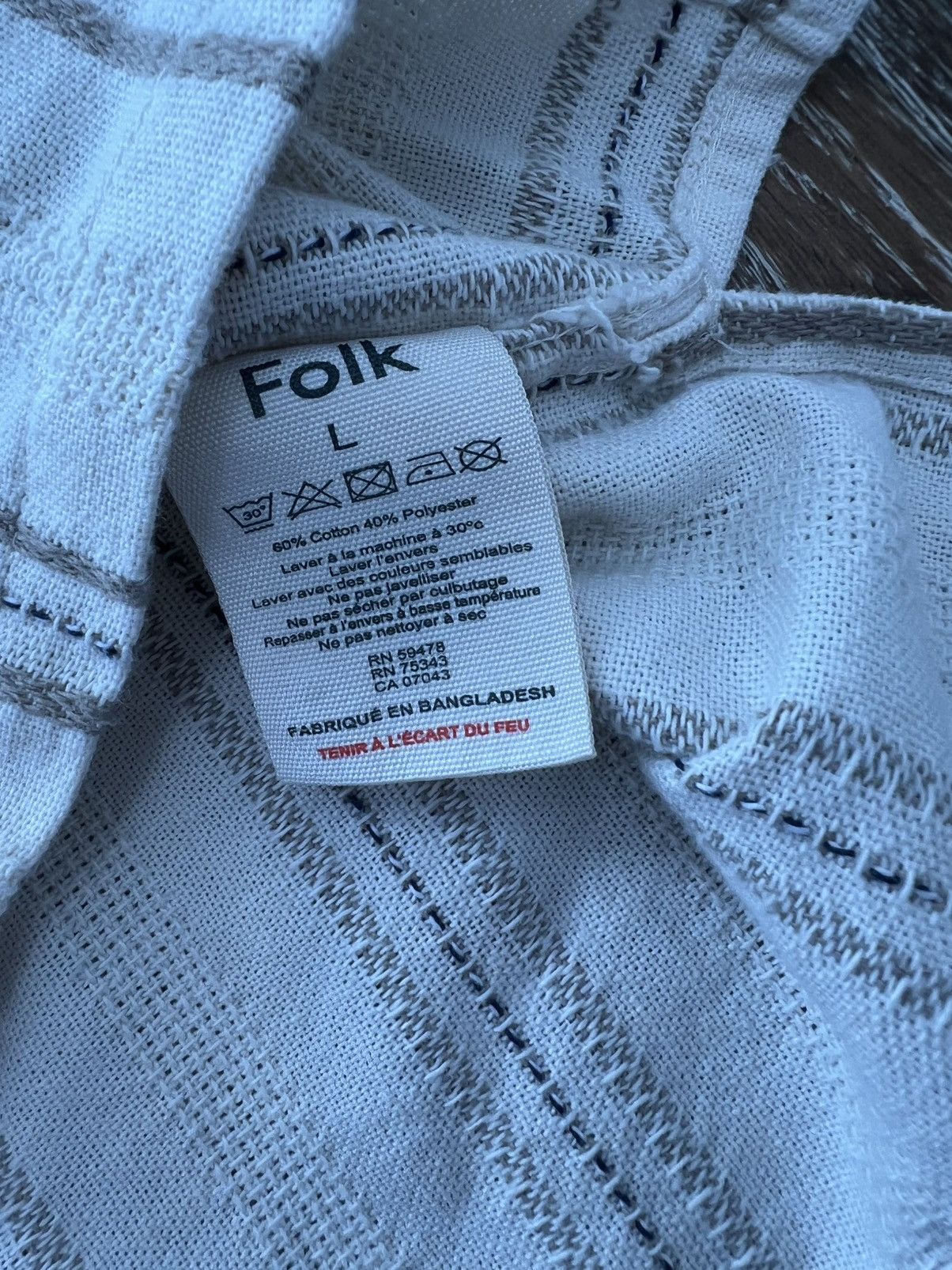 Folk Folk camp pattern button up shirt Size US L / EU 52-54 / 3 - 4 Thumbnail