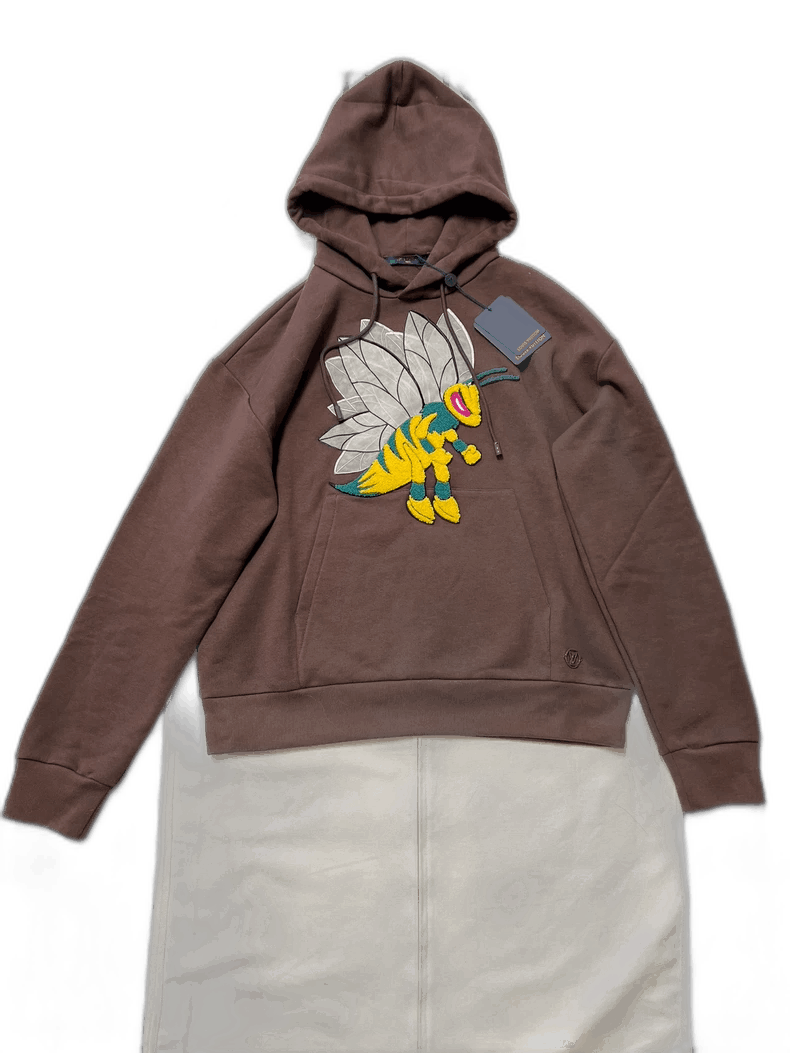 Louis Vuitton Louis Vuitton Brown Bee Embroidered Hoodie Size US M / EU 48-50 / 2 - 1 Thumbnail