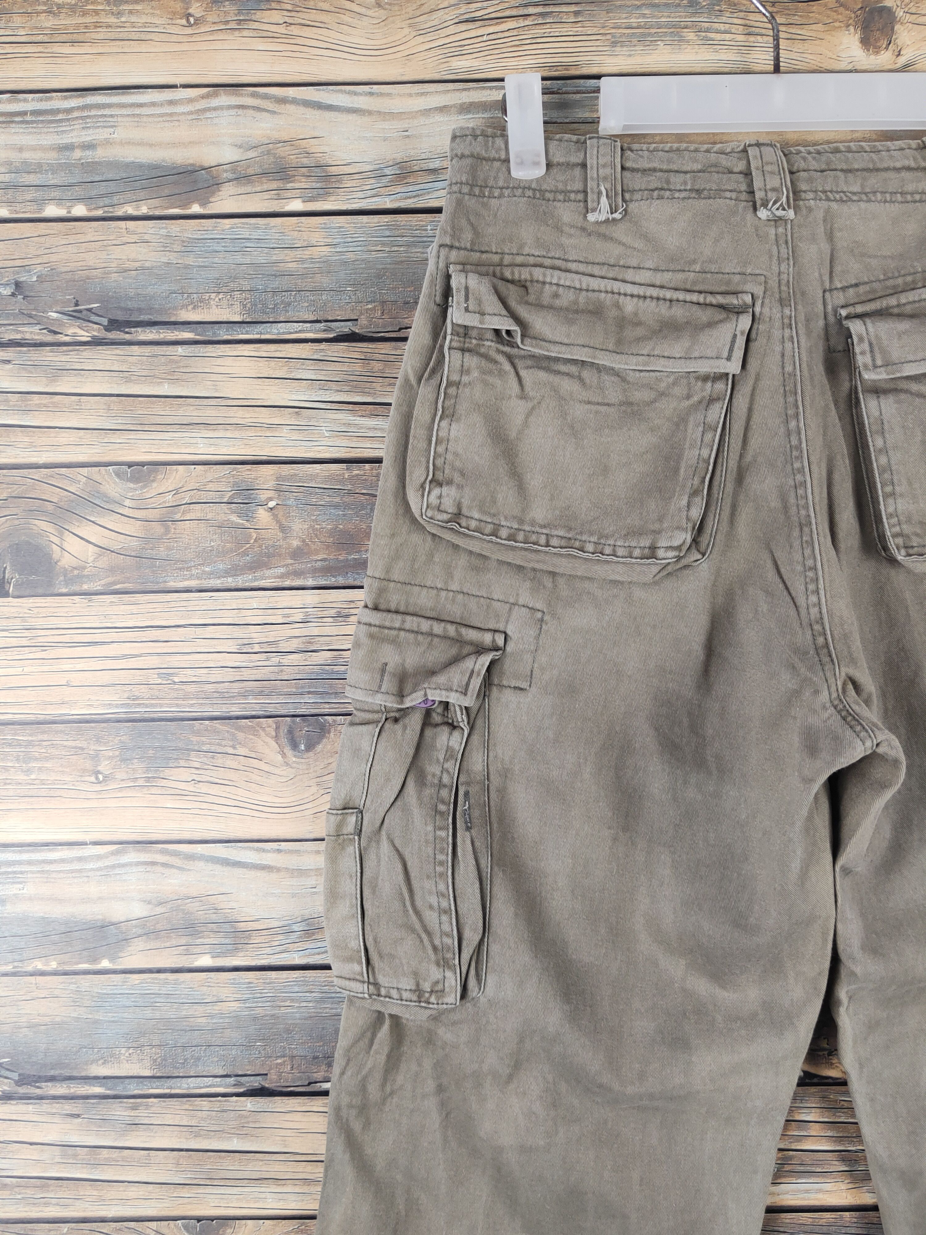 Japanese Brand DL SOHC Olive Faded Multipocket Tactical Cargo Pants #1365 Size US 29 - 8 Thumbnail