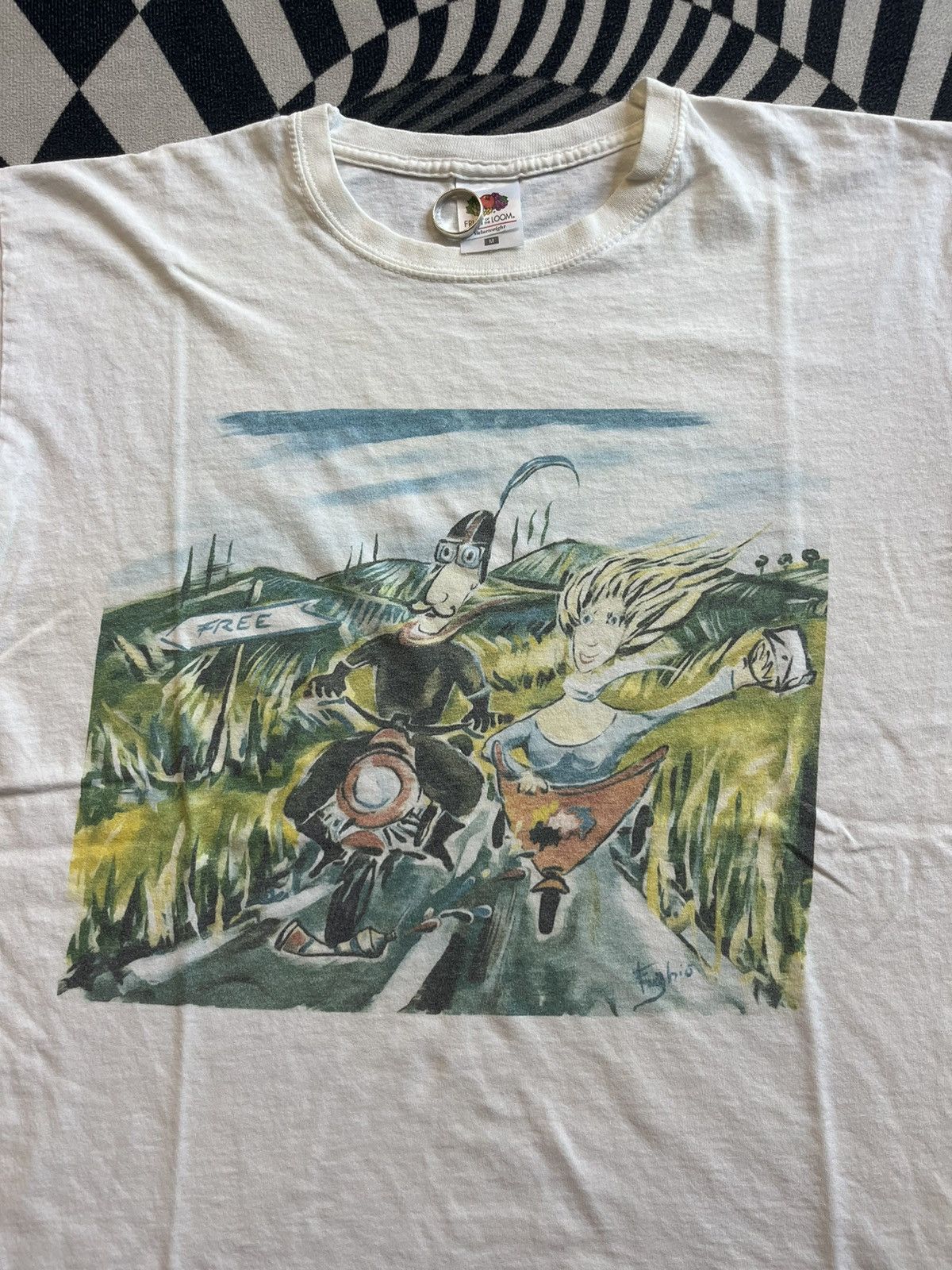 Arts & Science Vintage Alice in Wonderland Art by Fughio 90’s Tshirt Size US M / EU 48-50 / 2 - 5 Thumbnail