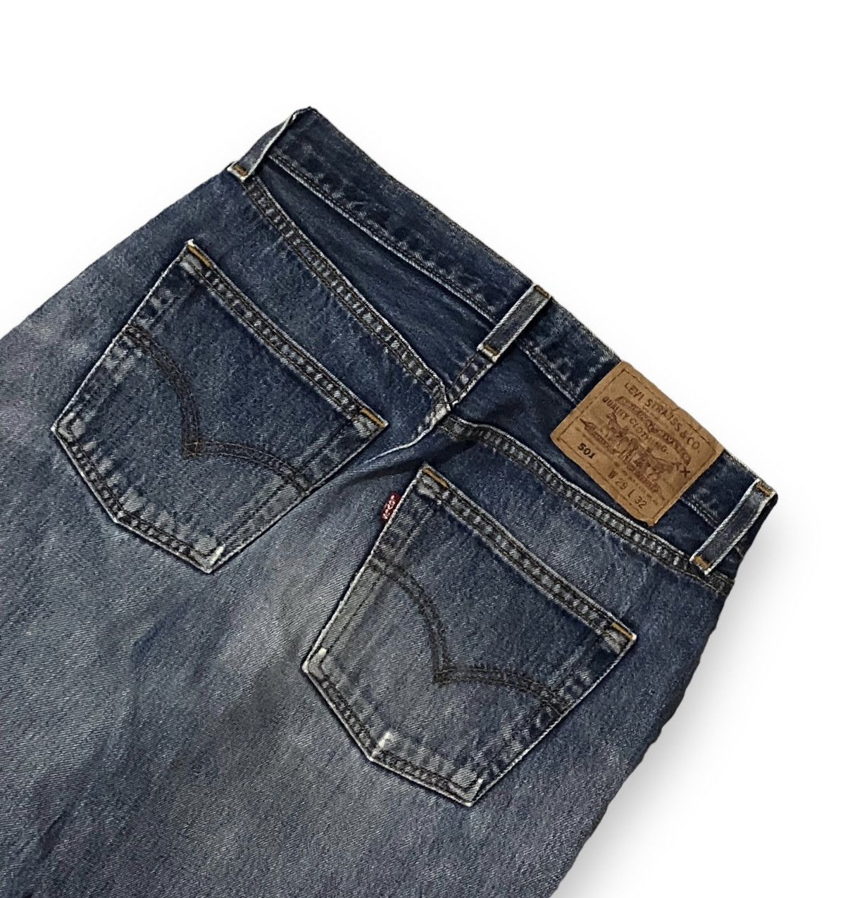 Levi's Levis 501 555 Distressed Light Washed Honeycomb Button Fly Size US 28 / EU 44 - 10 Thumbnail