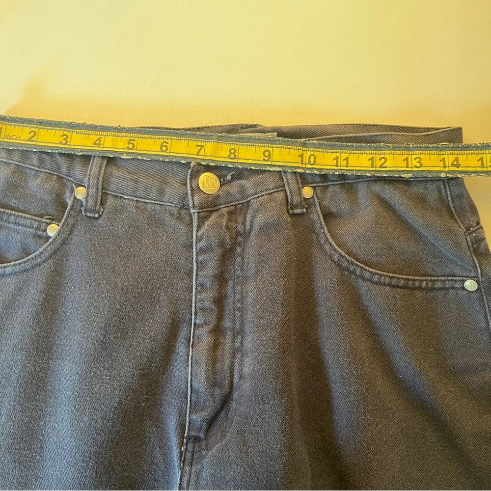 Designer Sostanza High Rise Mom Style Slim Jeans Black Grey Medium 12 Size 34" / US 12 / IT 48 - 7 Thumbnail