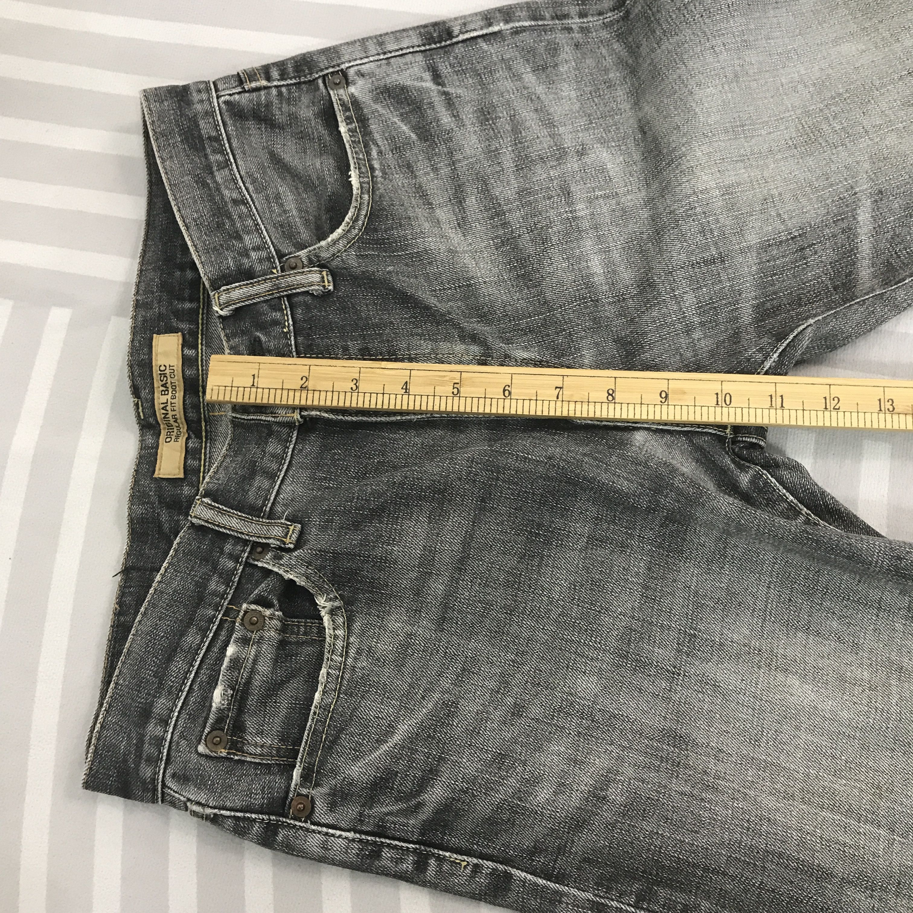 Japanese Brand Flare Japanese Uniqlo Distressed Denim black pants K54B11 Size US 30 / EU 46 - 9 Thumbnail