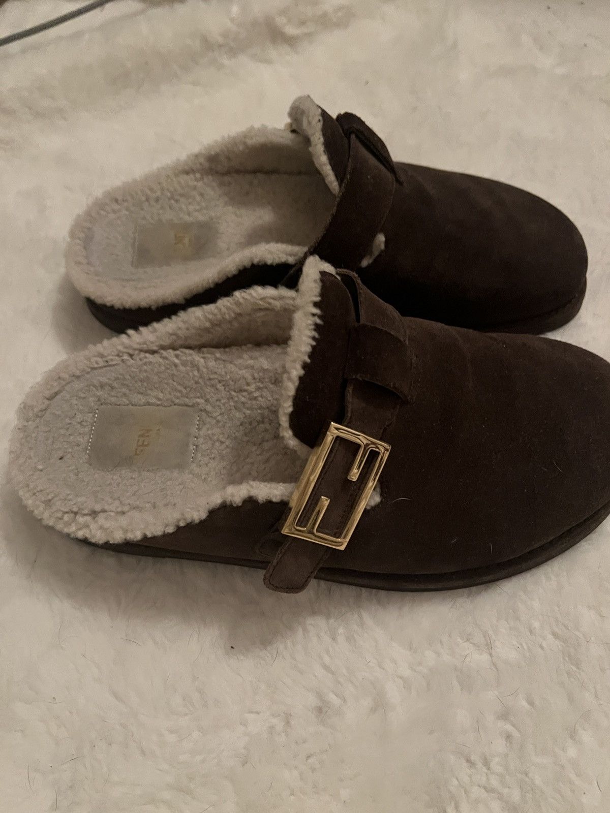 Fendi FENDI SHEARLING MULE Sz 42 Size US 12 / IT 42 - 1 Thumbnail