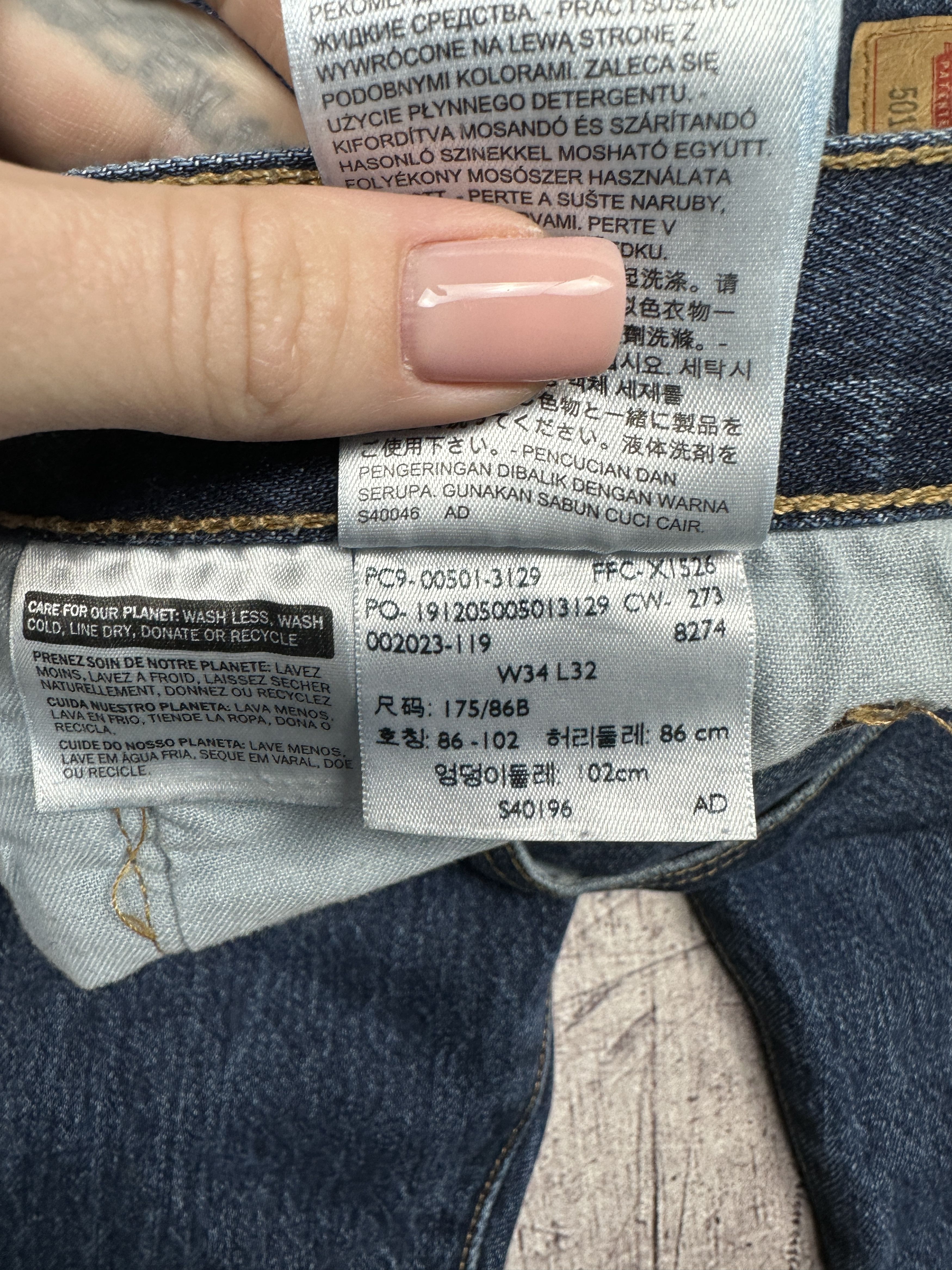 Levi's Levi's 501 Mens Denim Pants Jeans Size 34 x 32 Size US 34 / EU 50 - 10 Thumbnail