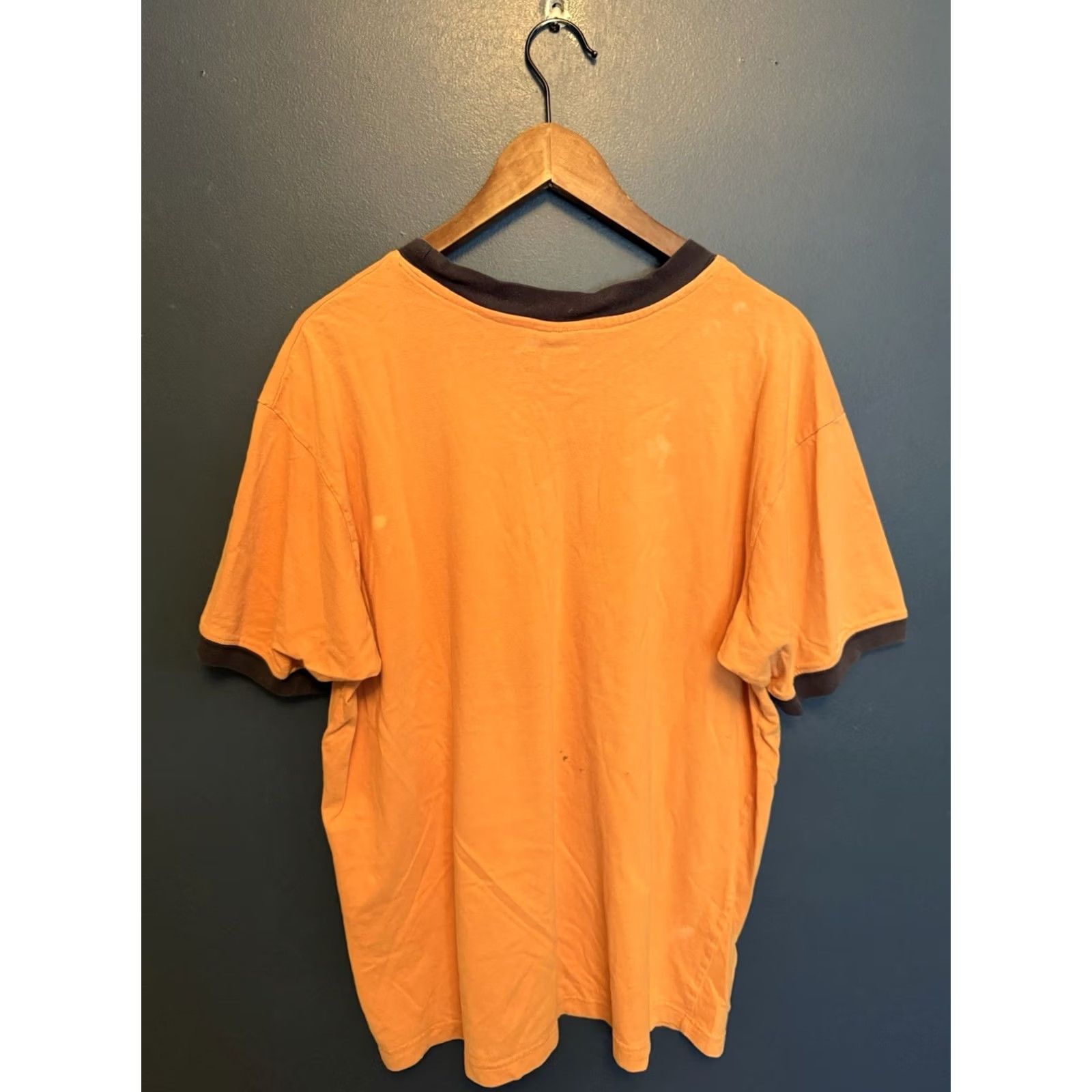 Vintage Y2K Steve And Barry’s T-Shirt Orange XL Mens Funny Ringer Tee Shirt Size XL Size US XL / EU 56 / 4 - 5 Thumbnail