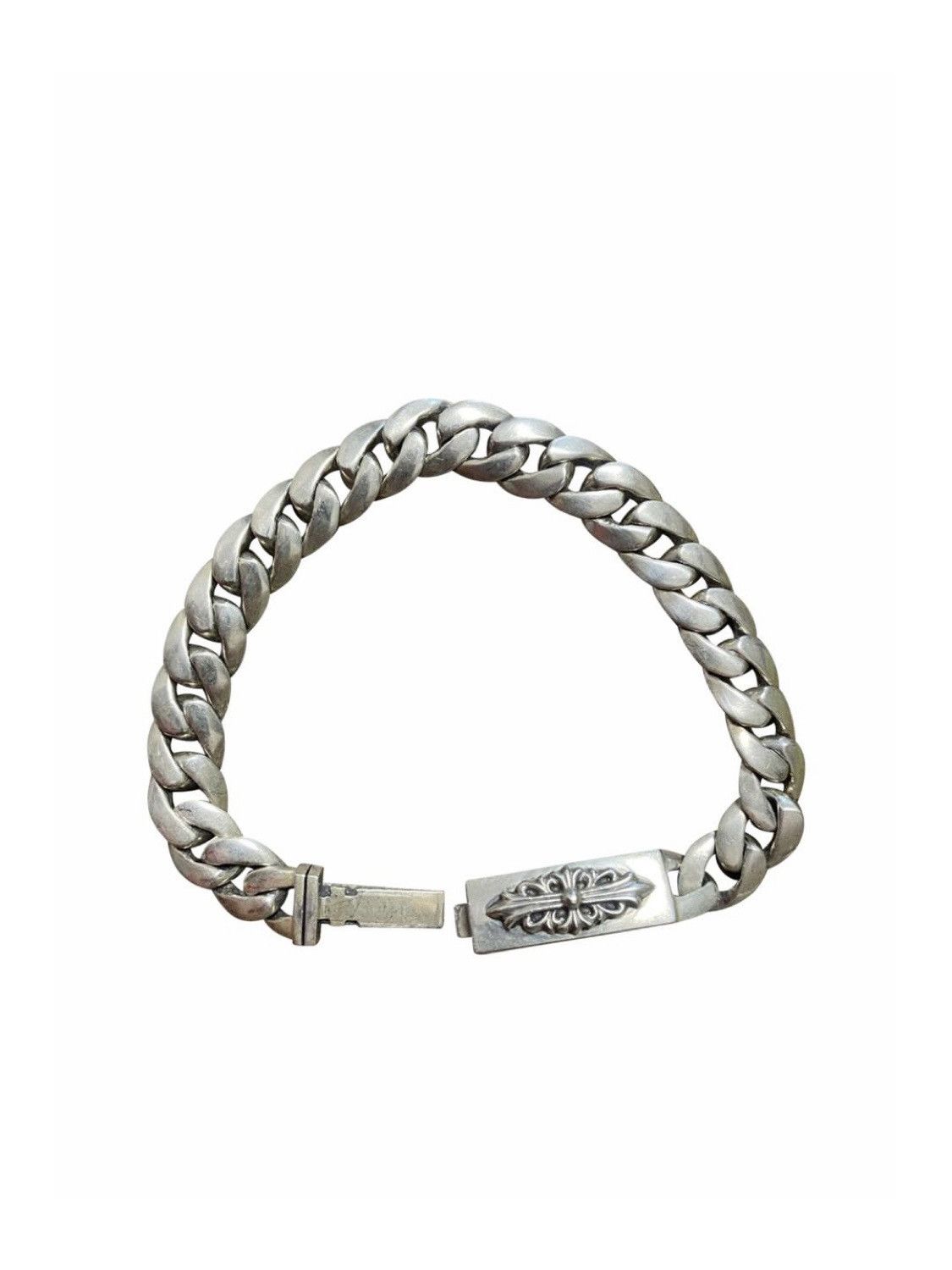 Chrome Hearts Floral Cross ID Classic Link Bracelet