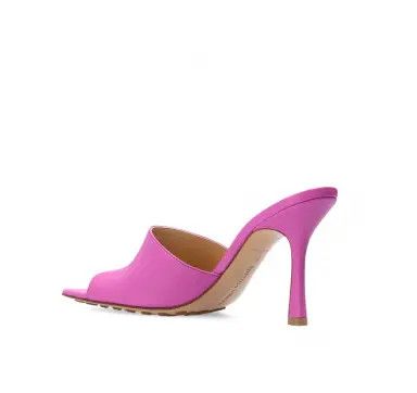 Bottega Veneta o1n1vont1124 Stretch Mules in Pink Size US 11.5 / IT 41.5 - 3 Thumbnail