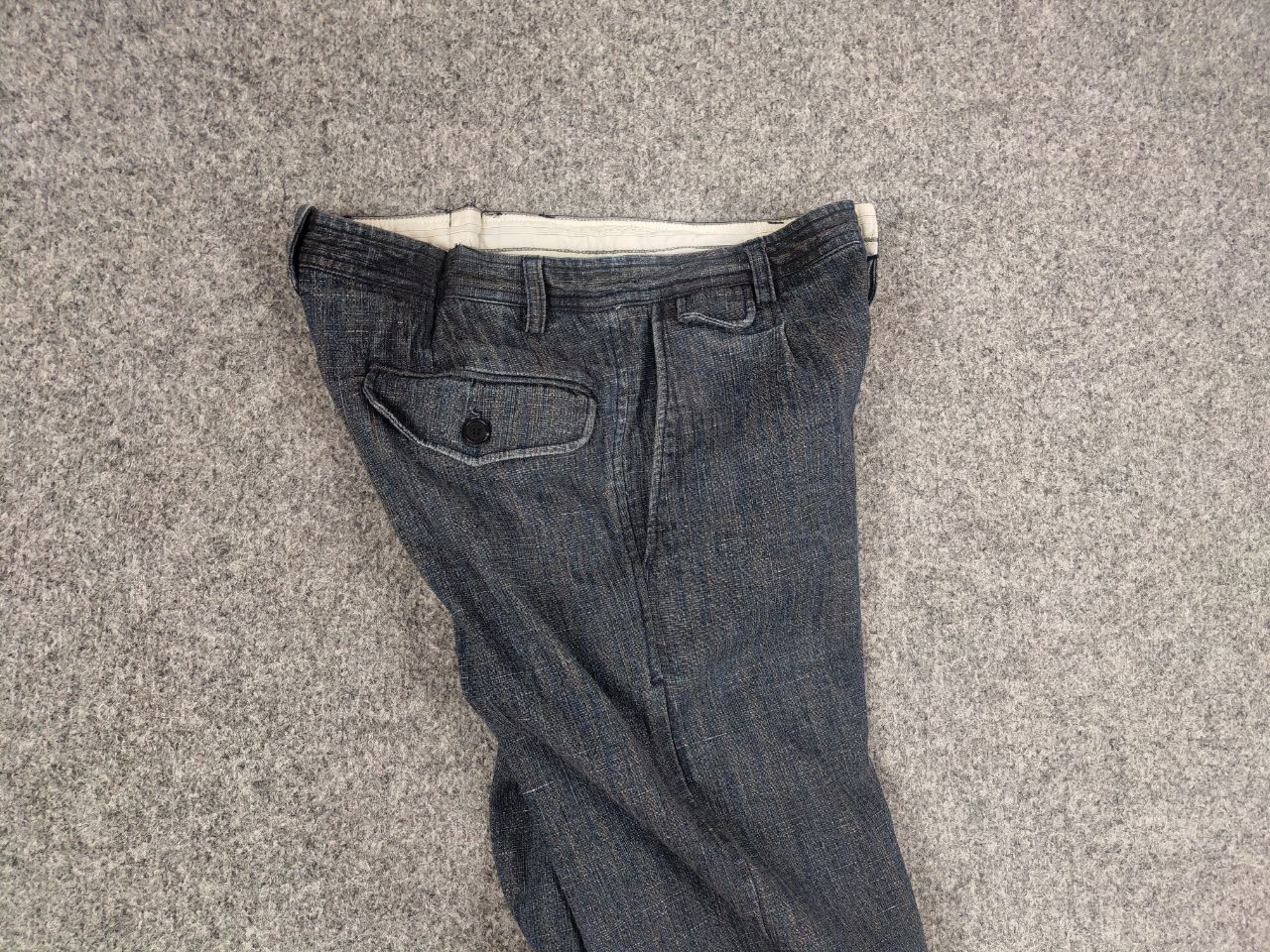 HANSEN Garments Hansen Garments Linen Blend Casual Navy Trouser Pants Size US 30 / EU 46 - 12 Thumbnail