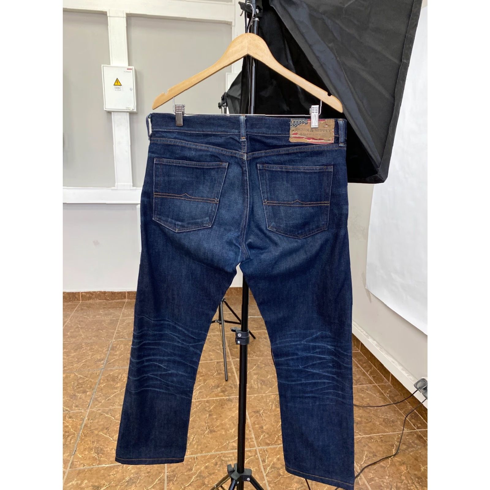 Vintage VINTAGE Denim & Supply Ralph Lauren Jeans rrl style Slim Straight Men 34/34 Blue 34x34 Mens Jeans Size US 34 / EU 50 - 2 Thumbnail