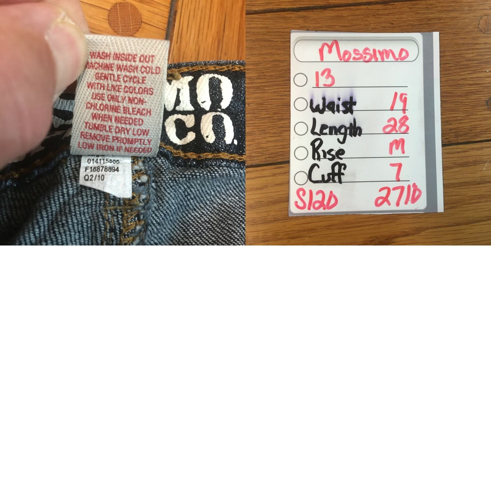Mossimo Mossimo Supply Co Womens Jeans Straight Blue Denim Size 13 Mid Rise 28 Inseam 5-Pocket Size 34" / US 12 / IT 48 - 8 Thumbnail