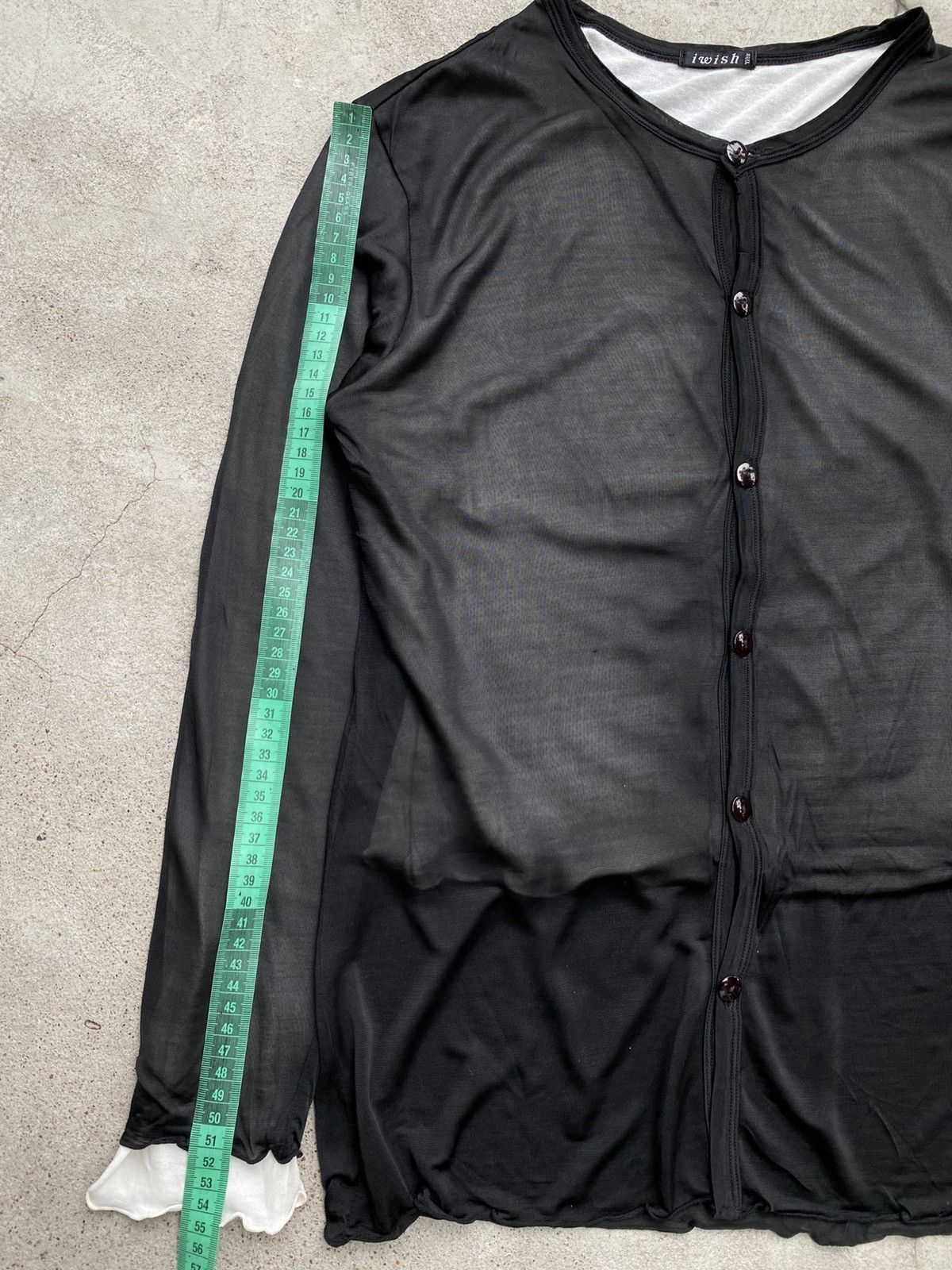 Yohji Yamamoto YOHJI YAMAMOTO I WISH YS BIS MESH DOUBLE LAYER CARDIGAN Size ONE SIZE - 12 Thumbnail