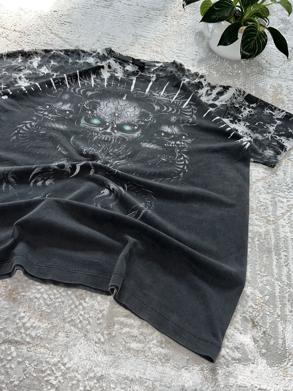 Affliction × Vintage × WWE VINTAGE 90S SURVIVORS BRAND SKULLS TIE-DYE T-SHIRT TEE Y2K Size US XL / EU 56 / 4 - 6 Thumbnail