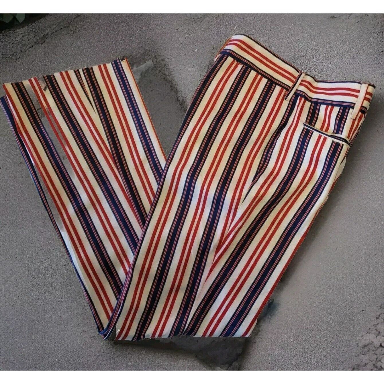 Vintage Master Prest Bell Bottom Pants 60s Wild Striped Trousers Wal Size US 30 / EU 46 - 1 Thumbnail