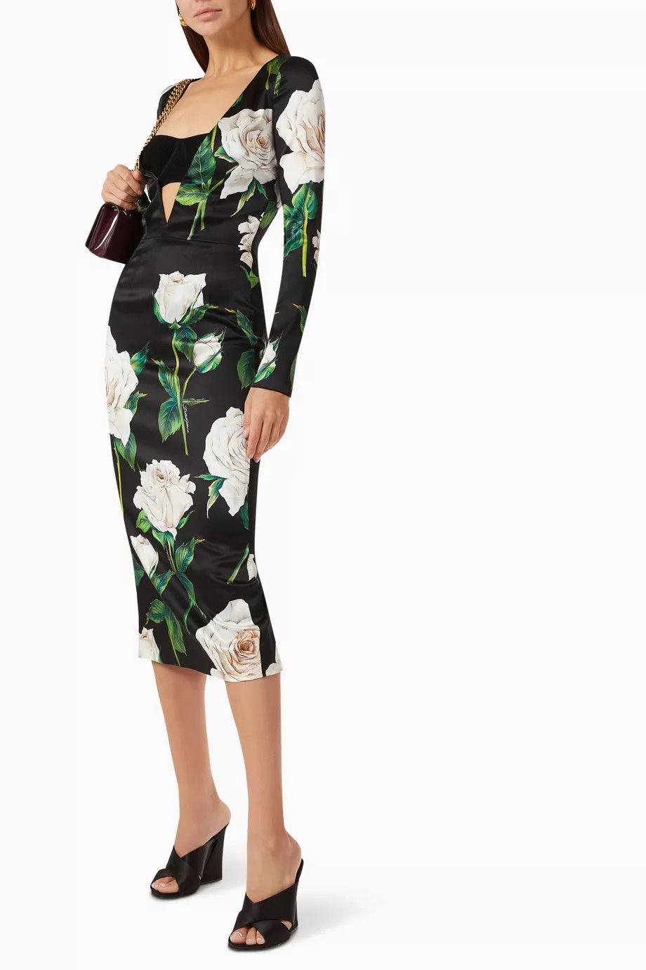 Dolce & Gabbana o1y0825 Midi Dress in Multicolor Size M / US 6-8 / IT 42-44 - 2 Thumbnail