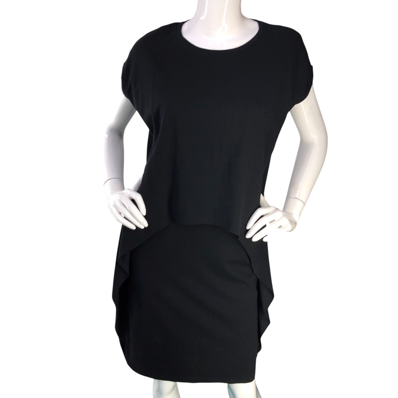 Cos COS Size XS Dress T Shirt Layered Side Ruffle Stretch Black Size XS / US 0-2 / IT 36-38 - 11 Thumbnail