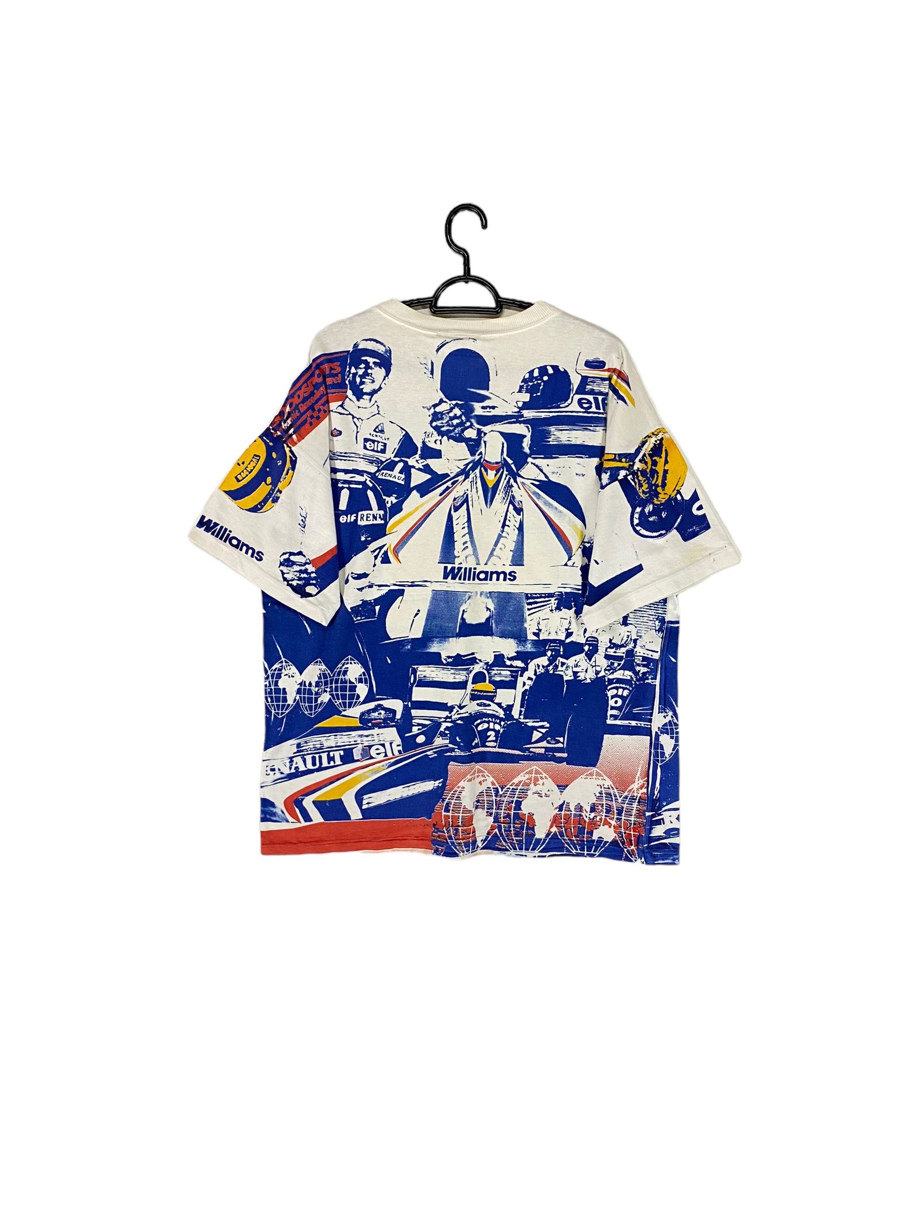 Formula 1 × Vintage 90s Renault Williams Damon Hill formula 1 allover print tee Size US XL / EU 56 / 4 - 2 Thumbnail