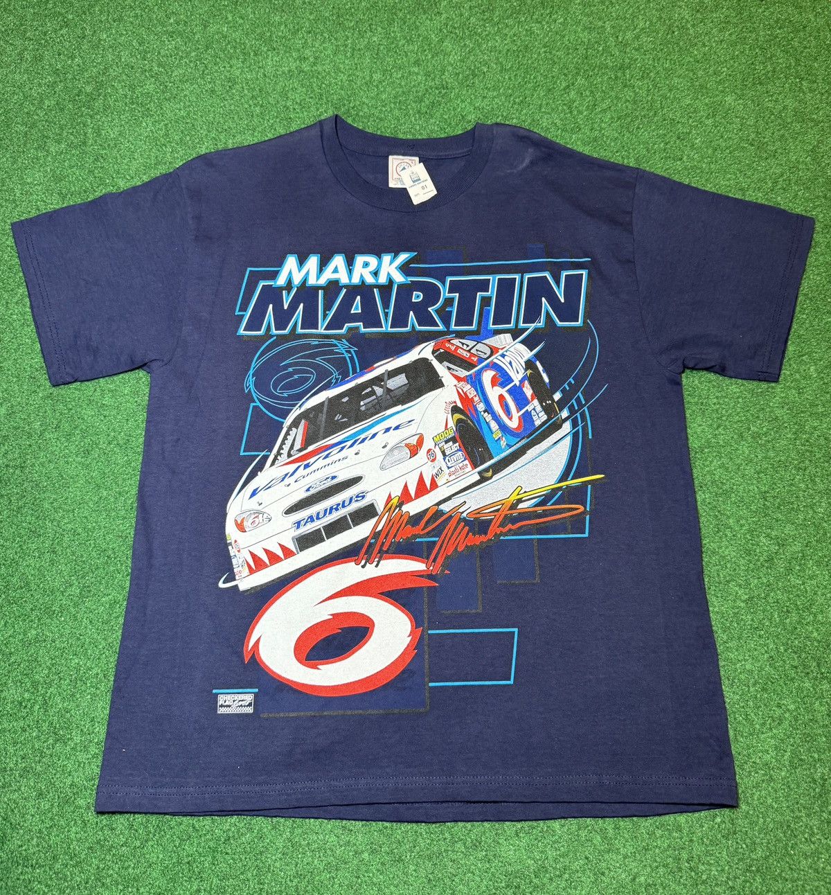 NASCAR × Vintage Vintage 90s Y2K Mark Martin Valvoline Racing Nascar T Shirt Size US L / EU 52-54 / 3 - 1 Thumbnail