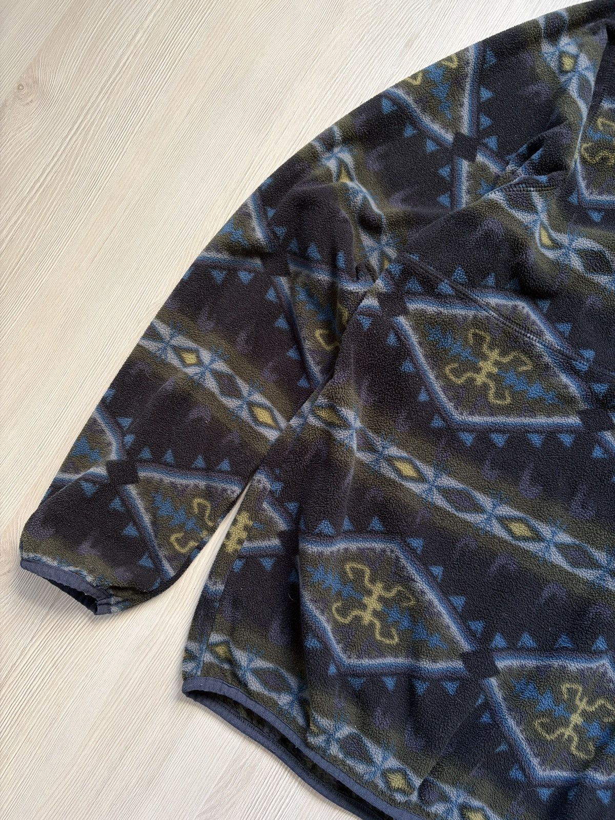 Woolrich Woolen Mills Woolrich Snap-T Fleece Overprinted Pullover Size US L / EU 52-54 / 3 - 5 Thumbnail