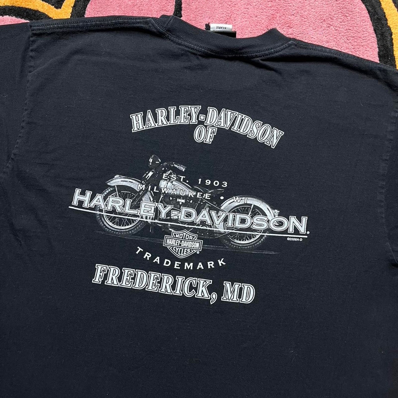 Harley Davidson × Vintage Vintage Y2K Harley Davidson of Frederick, MD Graphic T-shirt Size US XL / EU 56 / 4 - 8 Thumbnail