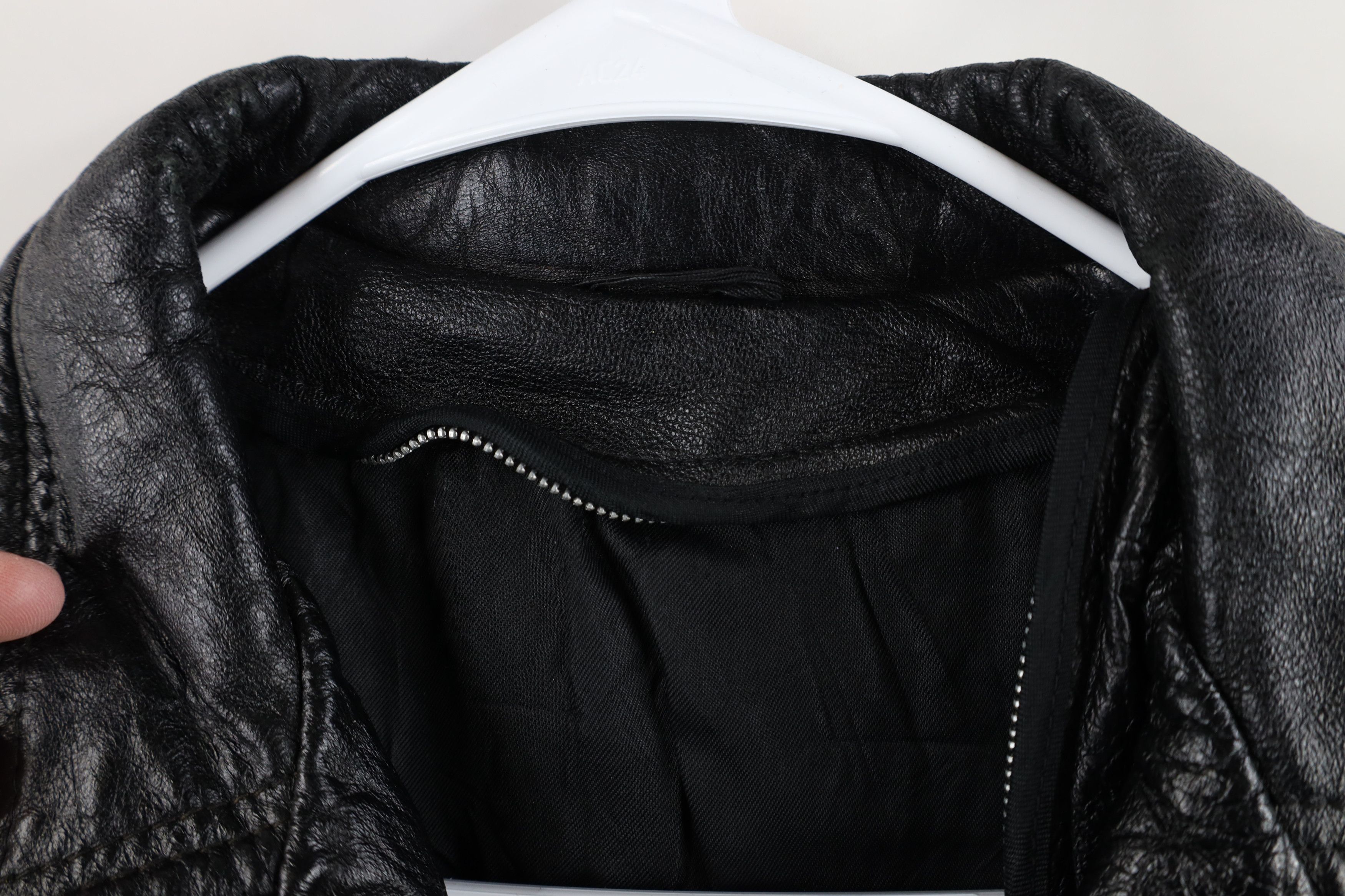 Vintage Vintage 70s Streetwear Full Button Leather Jacket Black Size US L / EU 52-54 / 3 - 10 Thumbnail