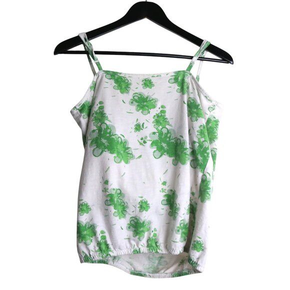 Vintage Vintage Denver Hayes Green White Floral Swim Tank Top Size L / US 10 / IT 46 - 3 Thumbnail