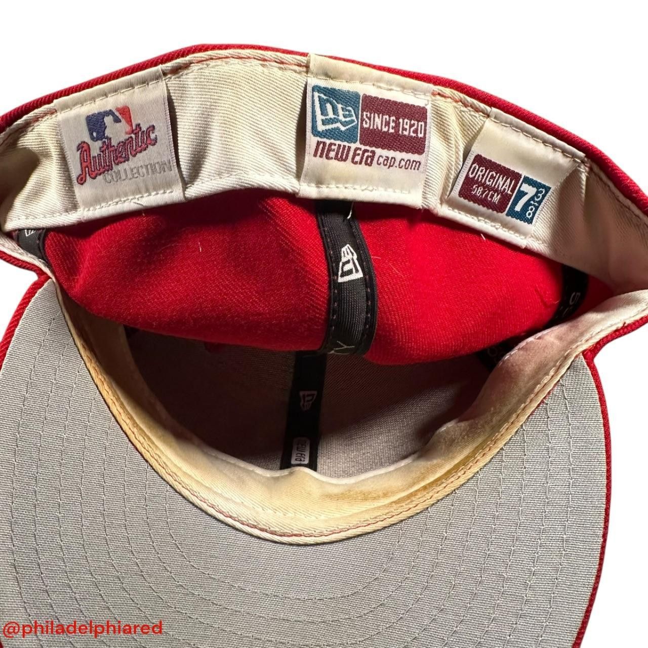 New Era Vintage 1990s Philadelphia Phillies fitted hat 7 3/8 Size ONE SIZE - 6 Thumbnail