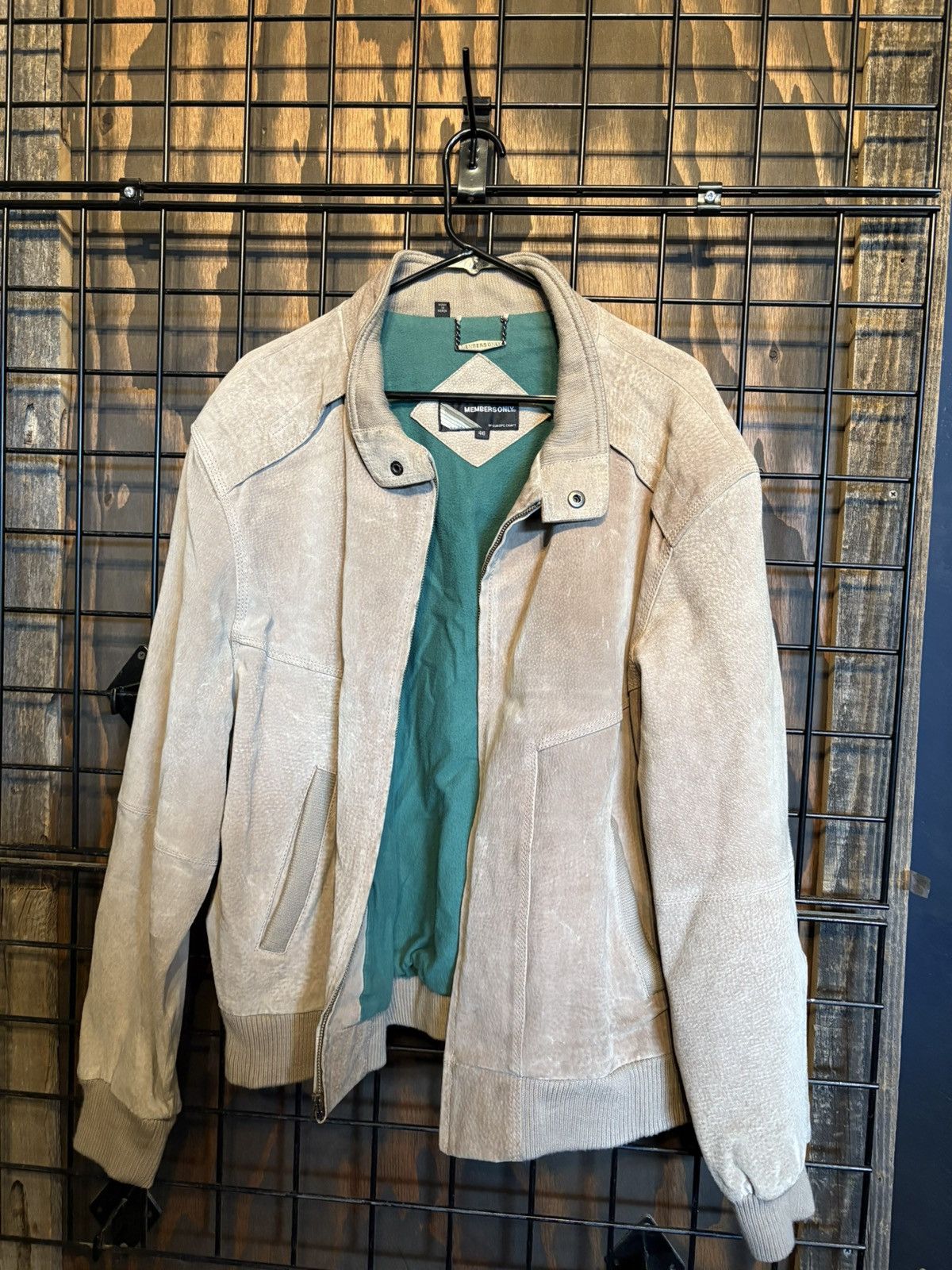 Vintage Members Only Leather Bomber Jacket – Size 46
