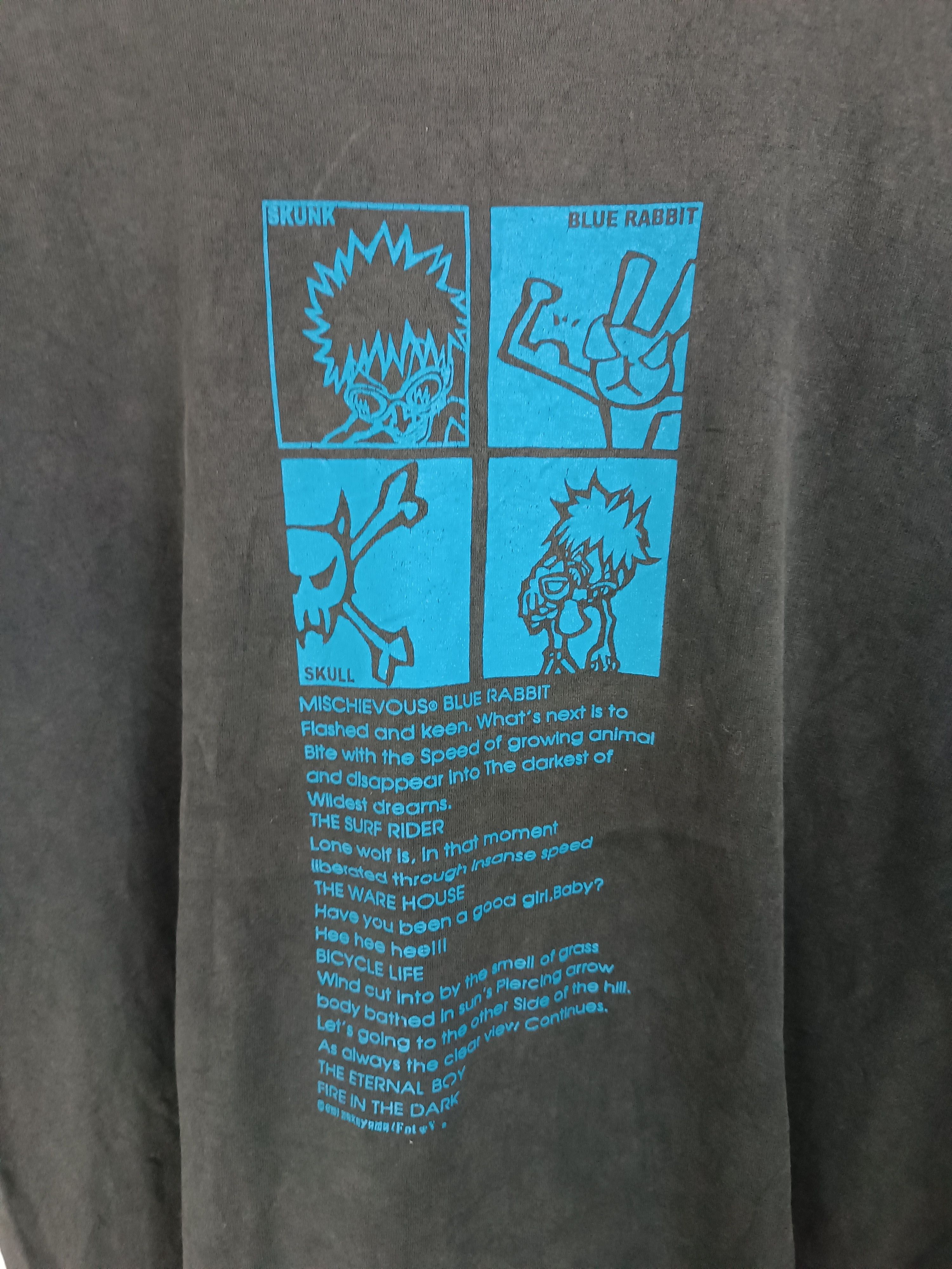 Japanese Brand THRASHED FADED VINTAGE Y2K MISCHIEVOUS TEE VERY RARE Size US L / EU 52-54 / 3 - 10 Thumbnail