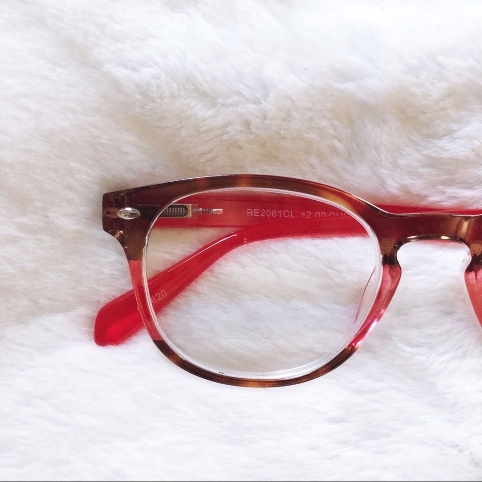 Other Lexi Red & Brown Round Rim Reader Glasses Size ONE SIZE - 2 Thumbnail