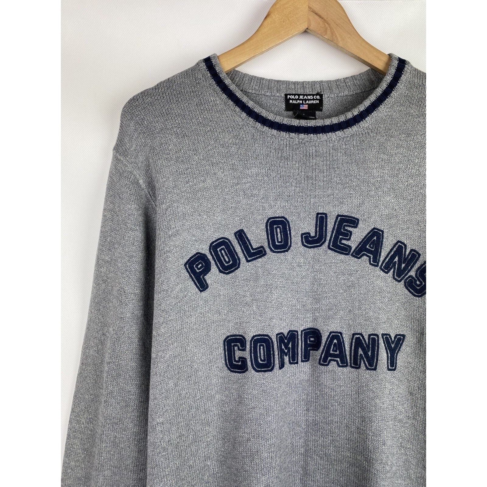 Ralph Lauren Polo Jeans Co Ralph Lauren vintage big logo sweater pullover Size US L / EU 52-54 / 3 - 4 Thumbnail