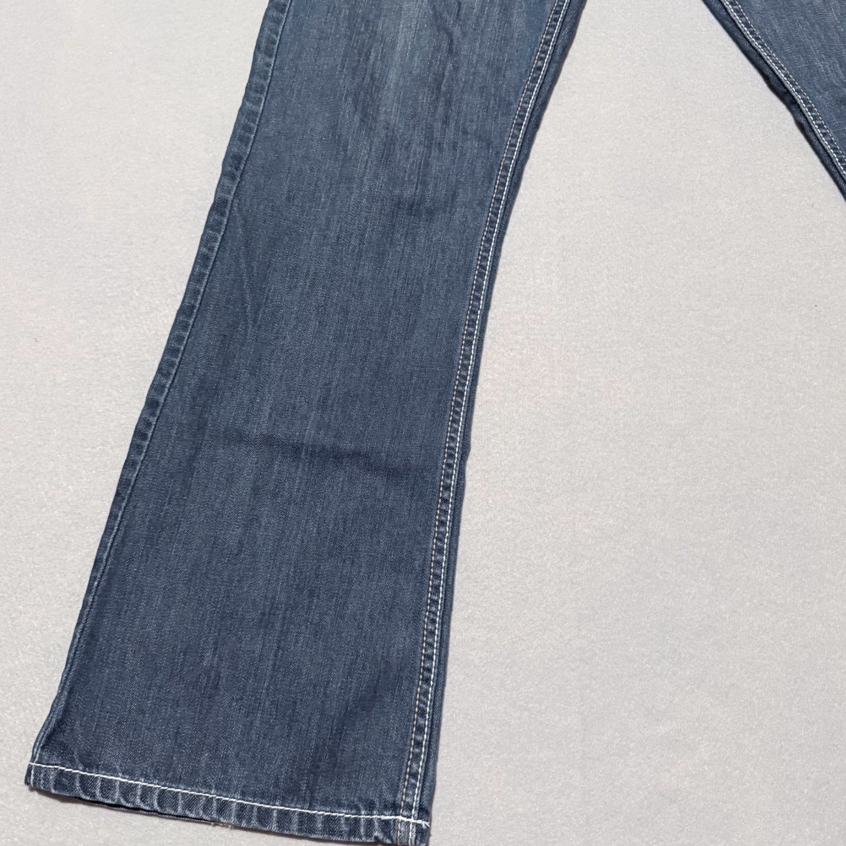 Guess Guess Jeans Jeans Blue Women Mid Rise 32 Dark Wash 5-Pocket Denim Zip Fly Vintage Size 24" / US 00 / IT 34 - 4 Thumbnail